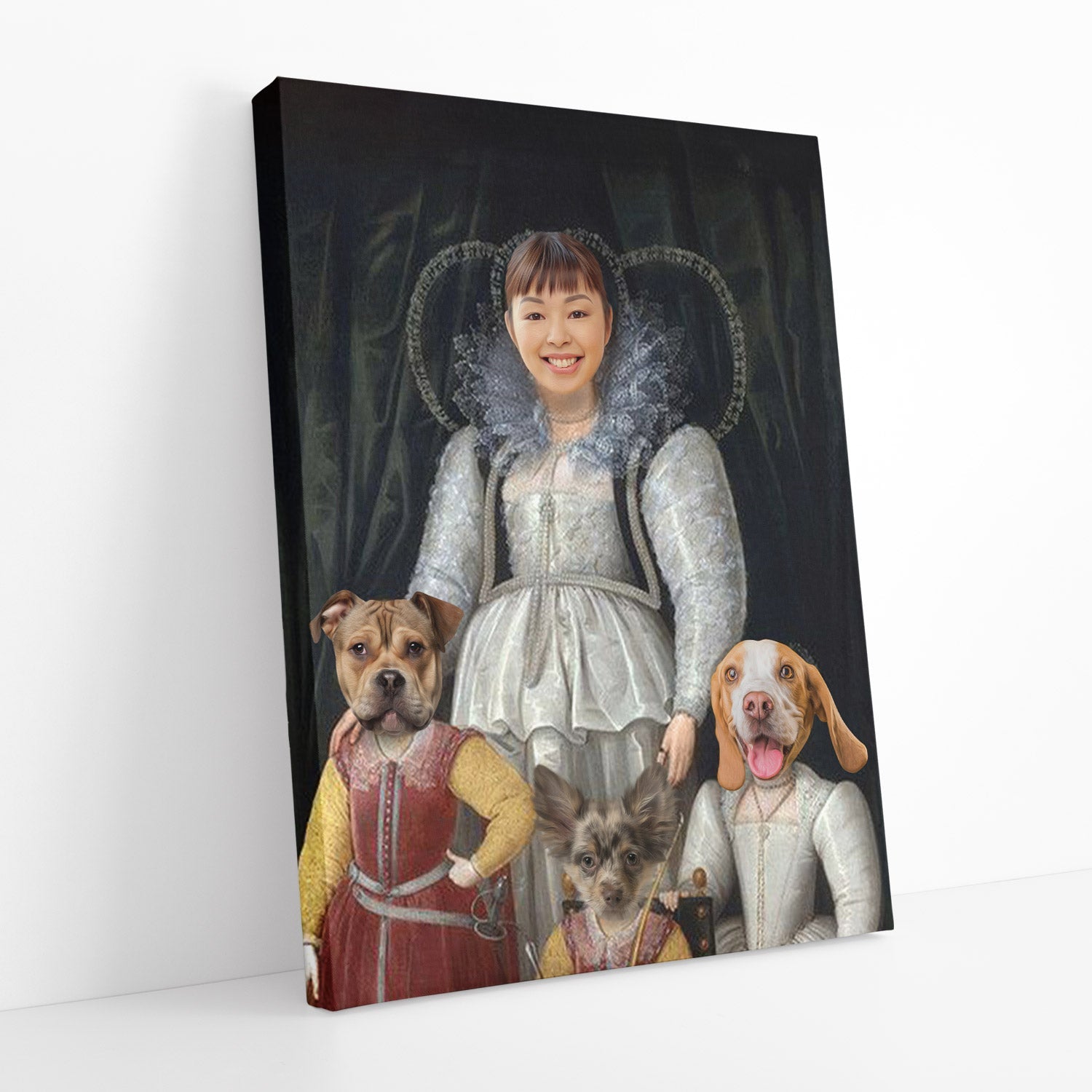 Victorian Mom & Children pet Portrait