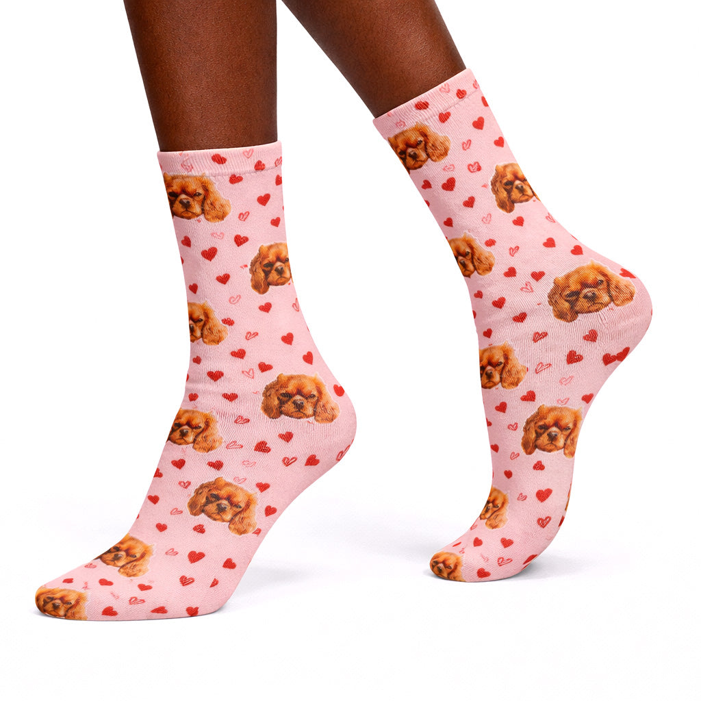Your Dog Love Heart Socks