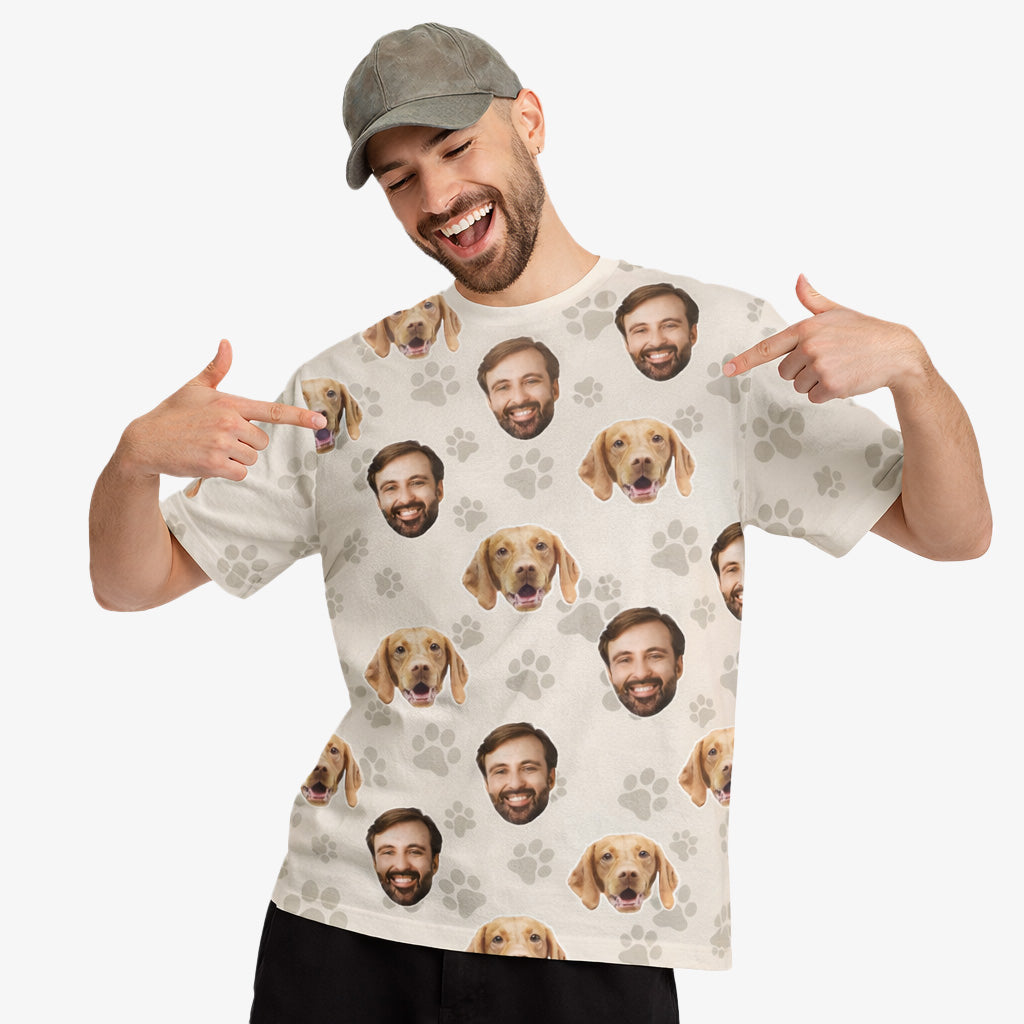 Your Dog & You Paw Print Personalized T-Shirt
