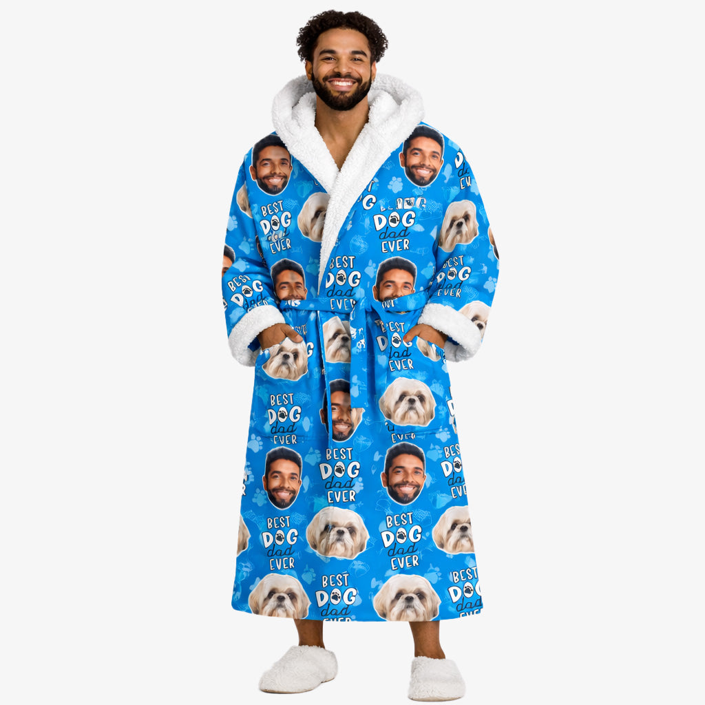 Best Dog Dad Ever Personalized Bathrobe