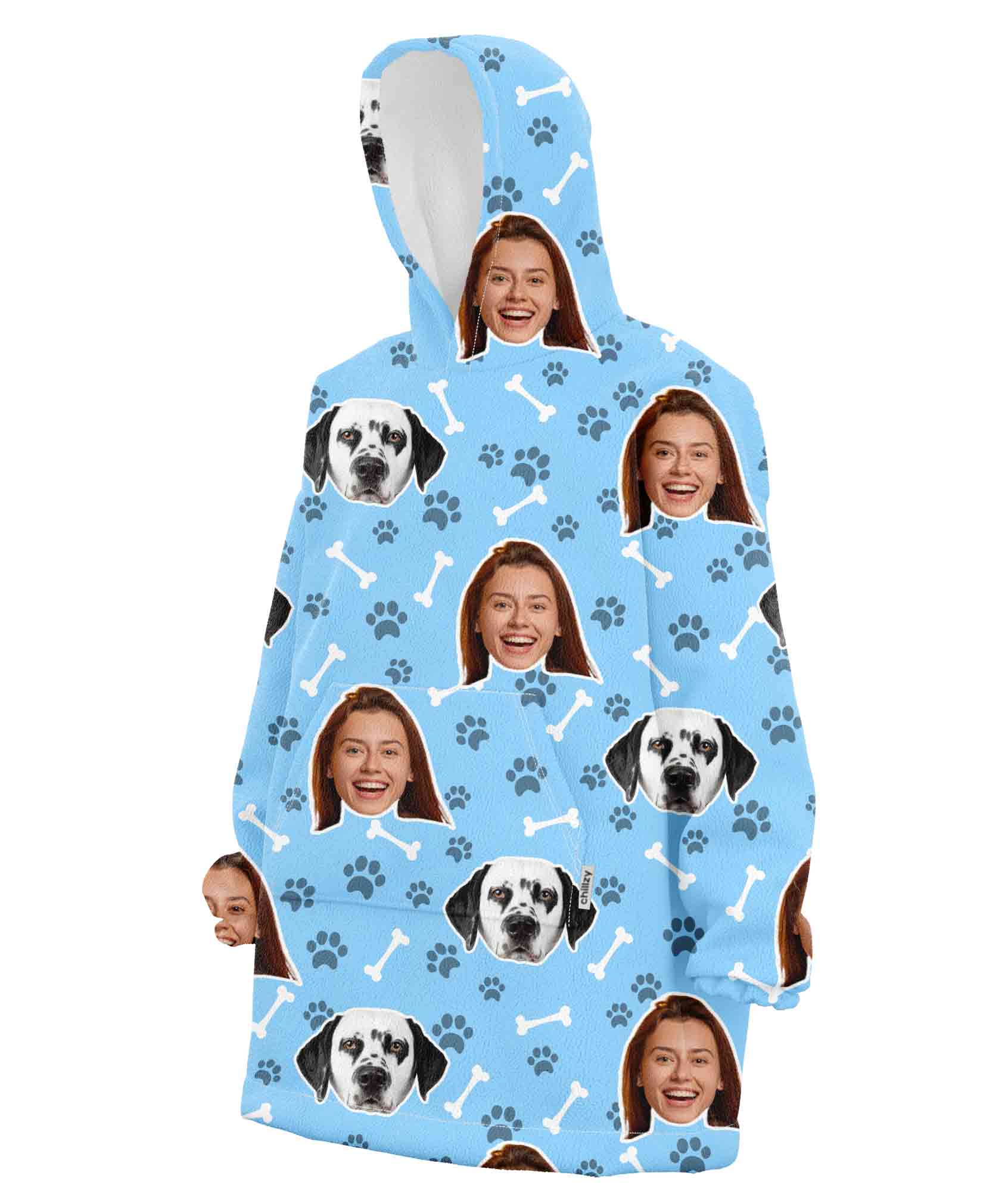 Dog & Owner Personalized Hoodie Blanket