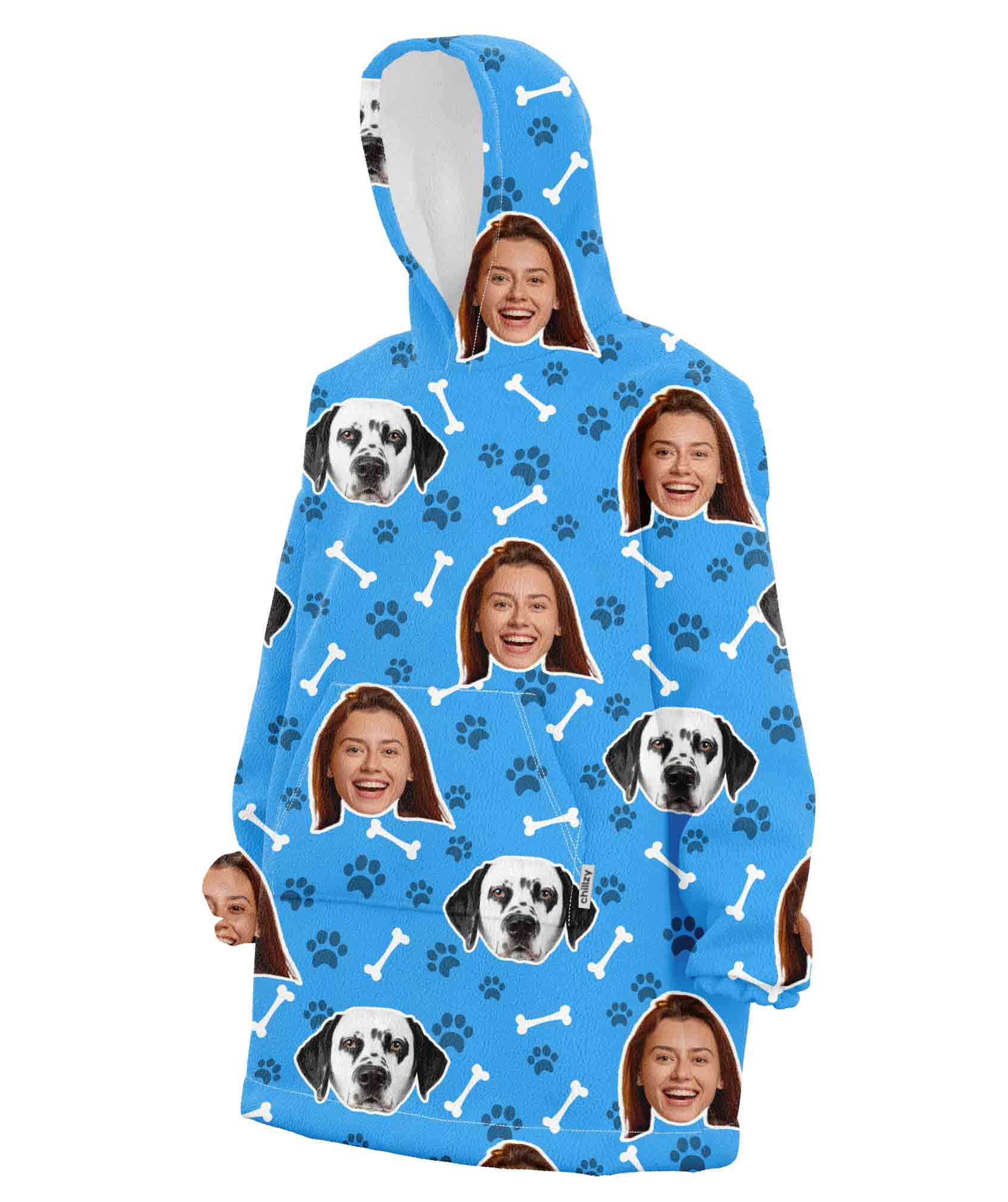 Dog & Owner Personalized Hoodie Blanket