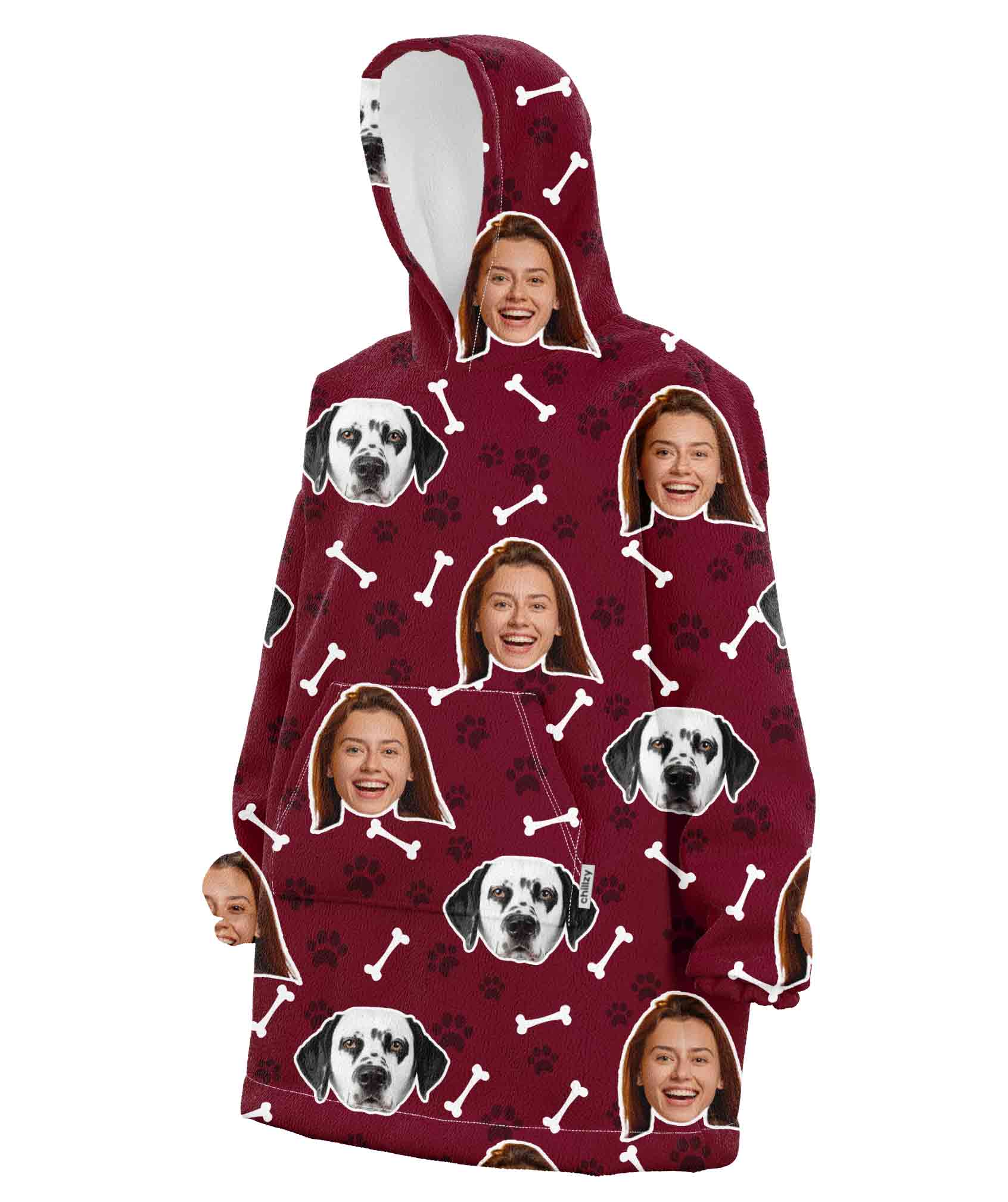 Dog & Owner Personalized Hoodie Blanket