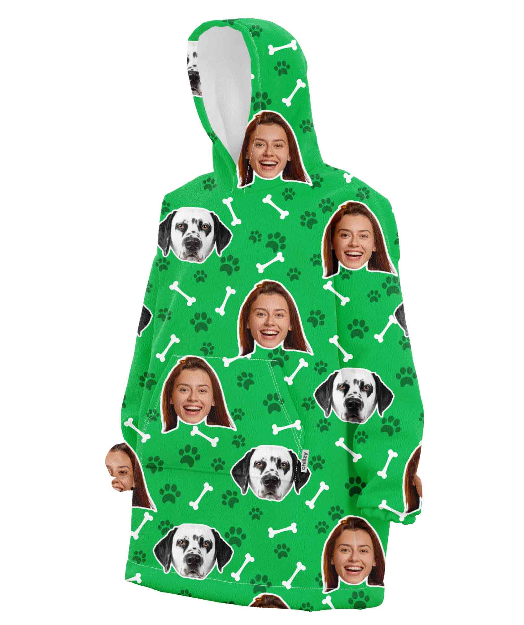 Dog & Owner Personalized Hoodie Blanket