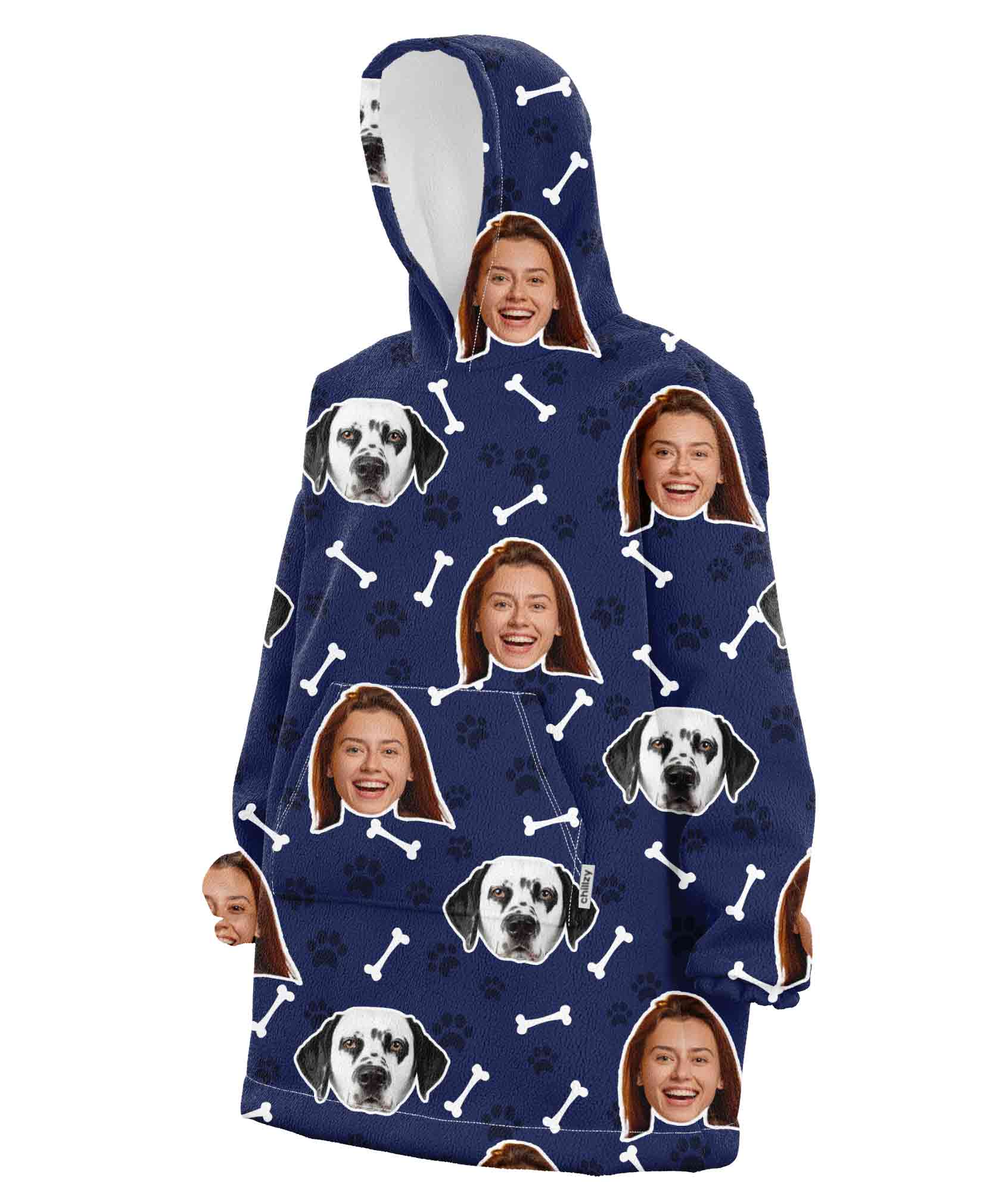 Dog & Owner Personalized Hoodie Blanket