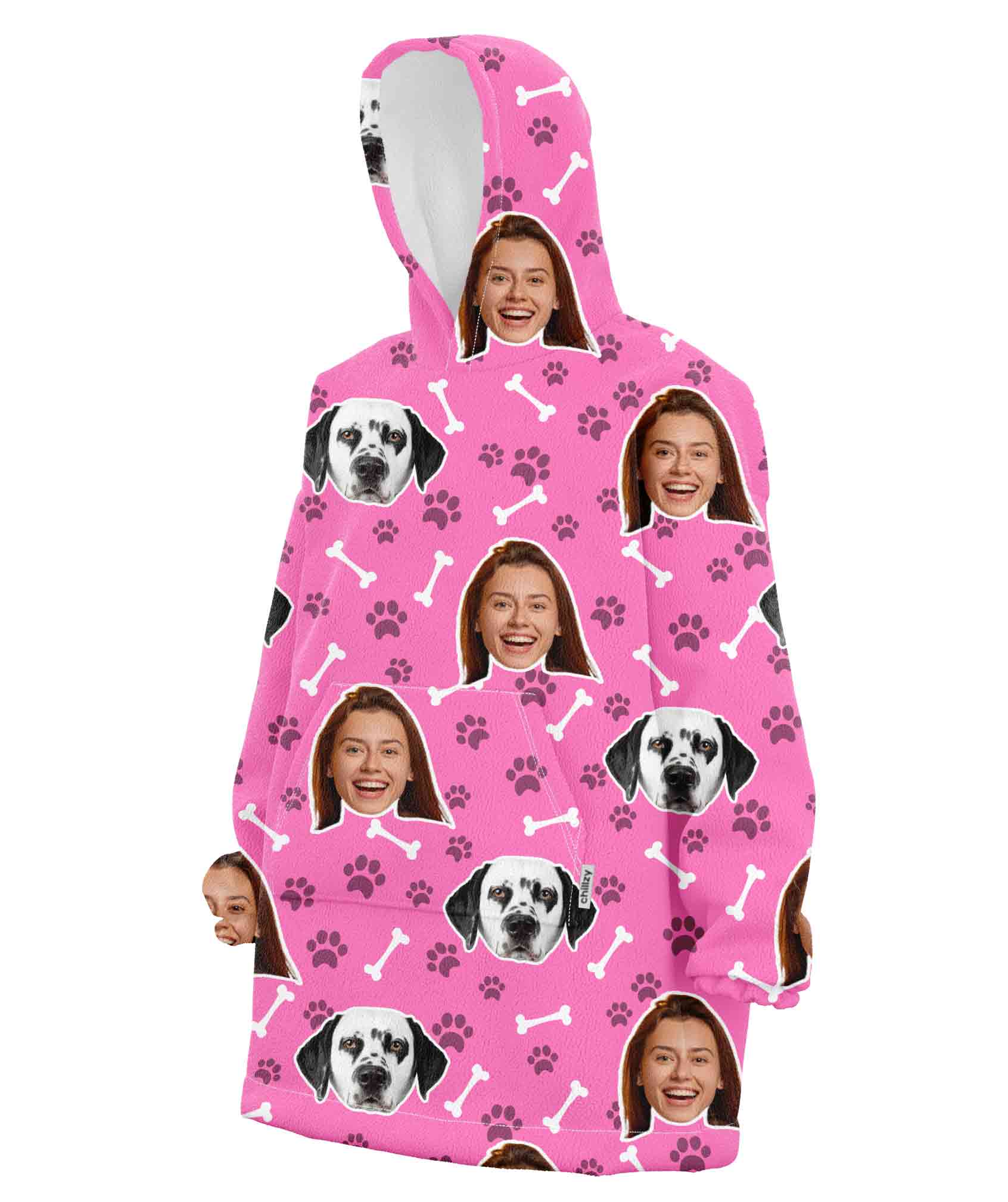 Dog & Owner Personalized Hoodie Blanket