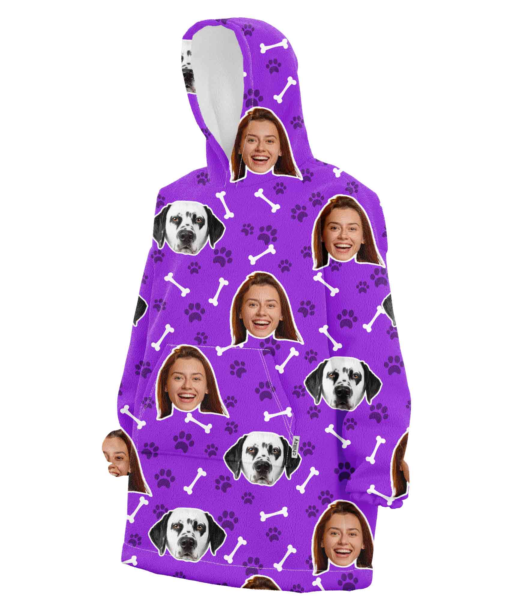 Dog & Owner Personalized Hoodie Blanket