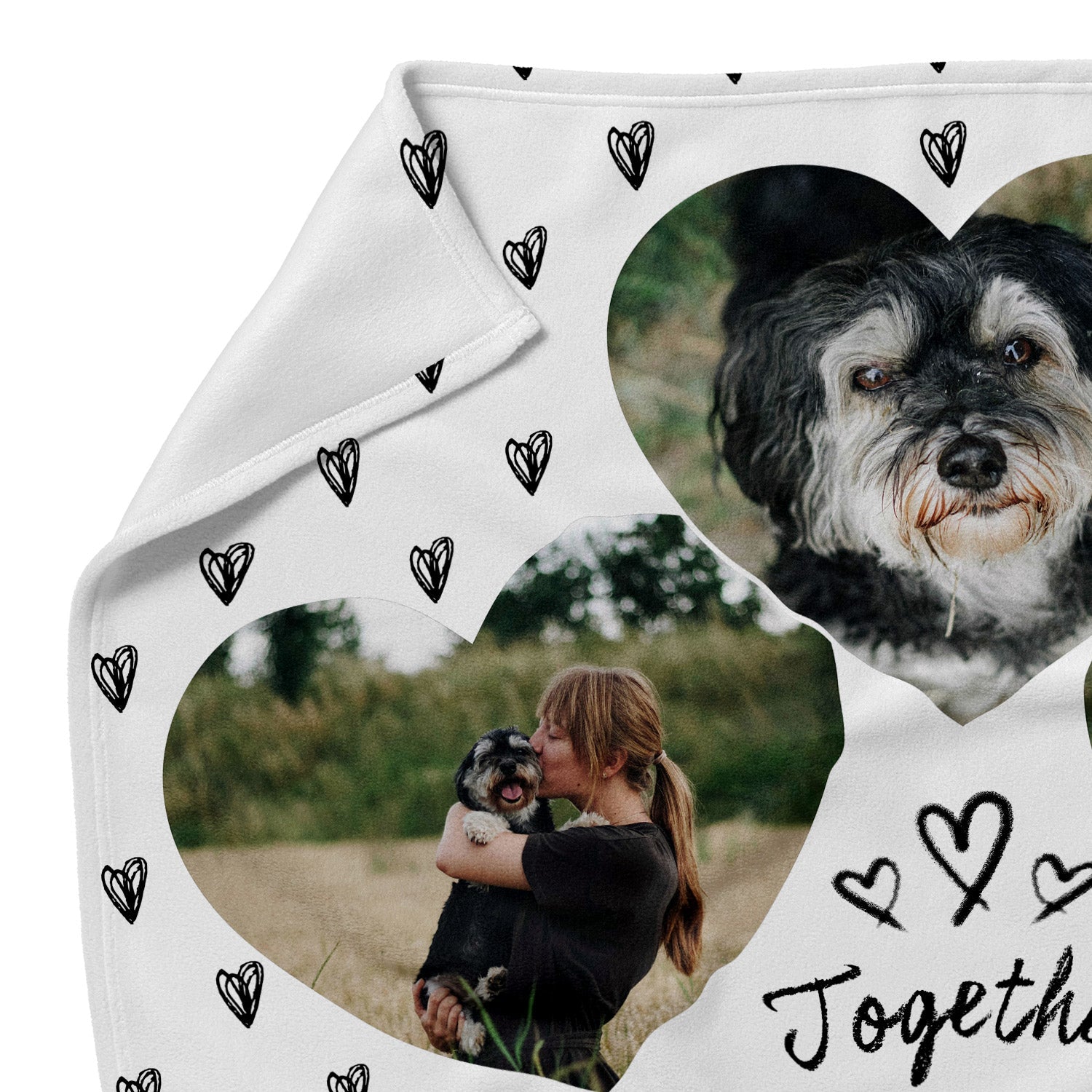 Together Forever Photo Collage Personalized Dog Blanket