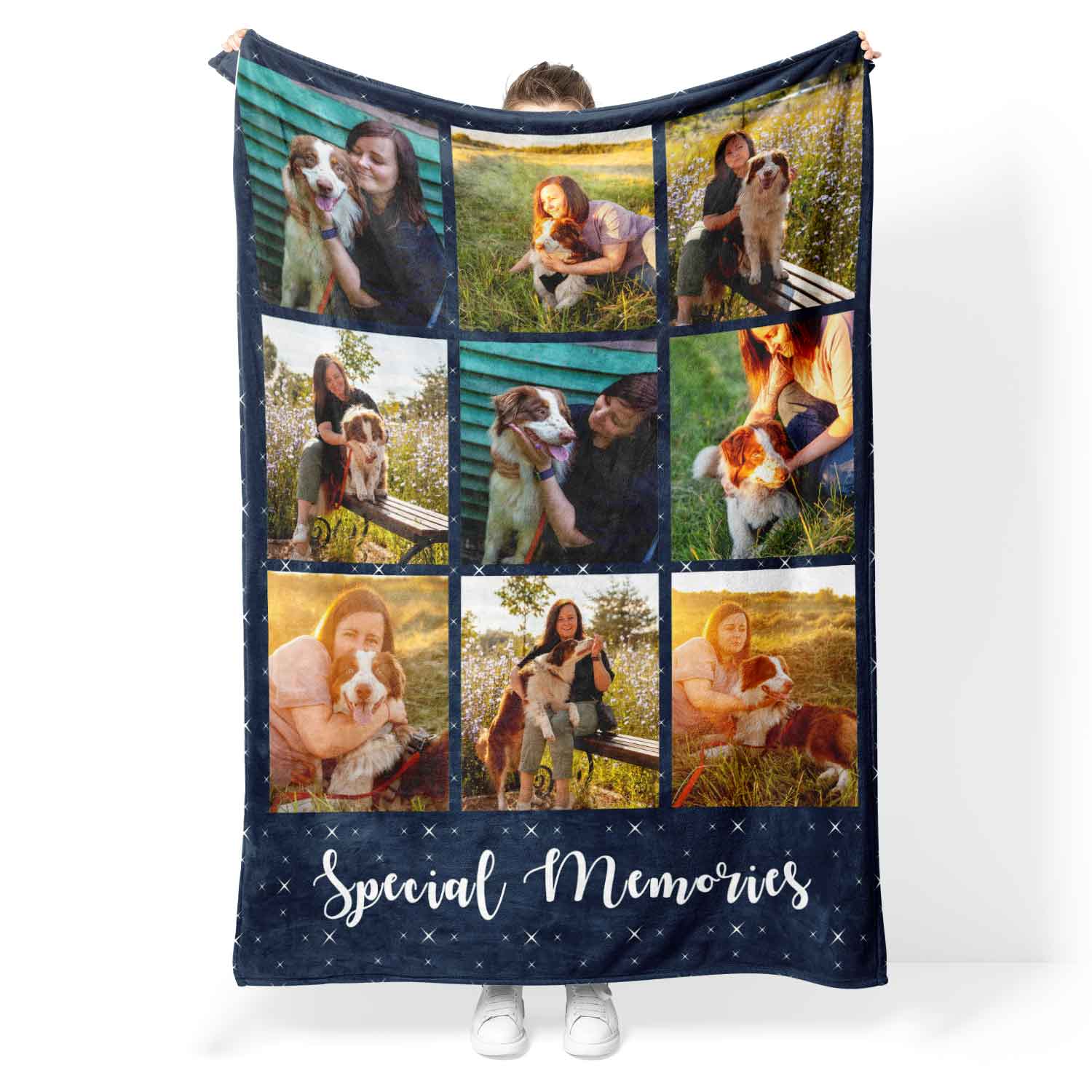 Special Memories Photo Collage Personalized Dog Blanket