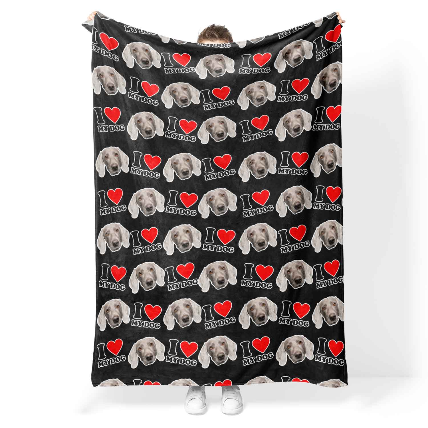I Heart My Dog Personalized Dog Blanket