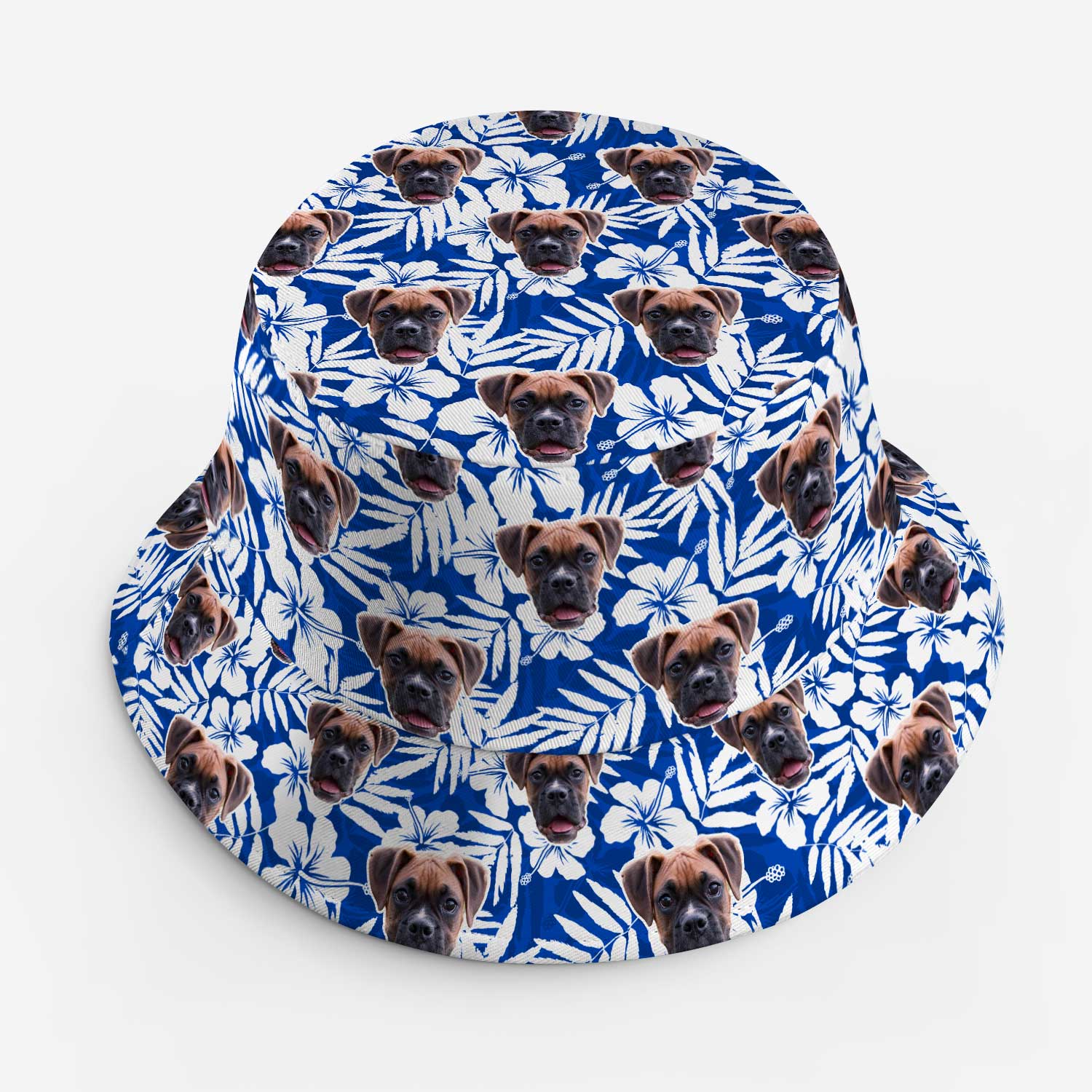 Hawaiian Blue Dog Faces Custom Bucket Hat