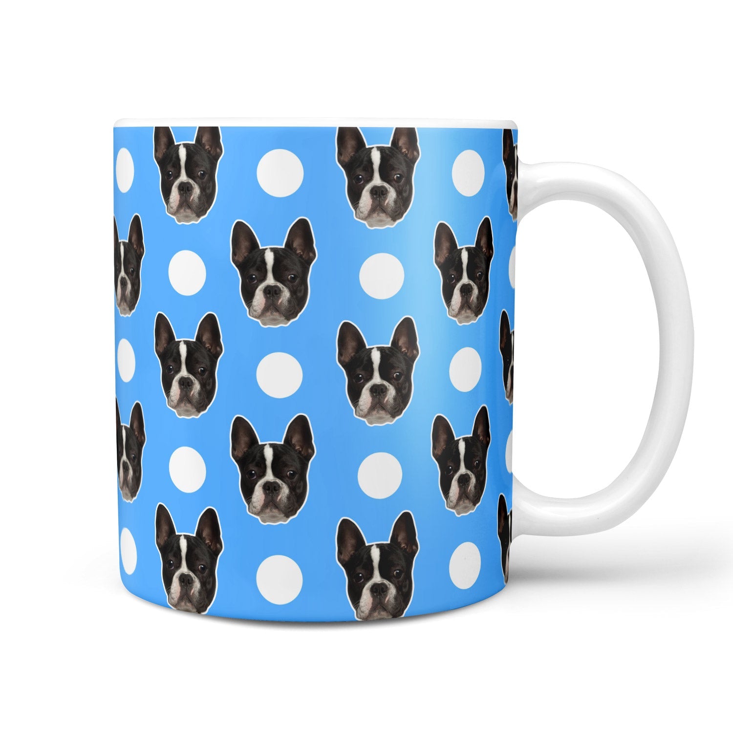 Polka Dot Pattern Personalized Dog Mug