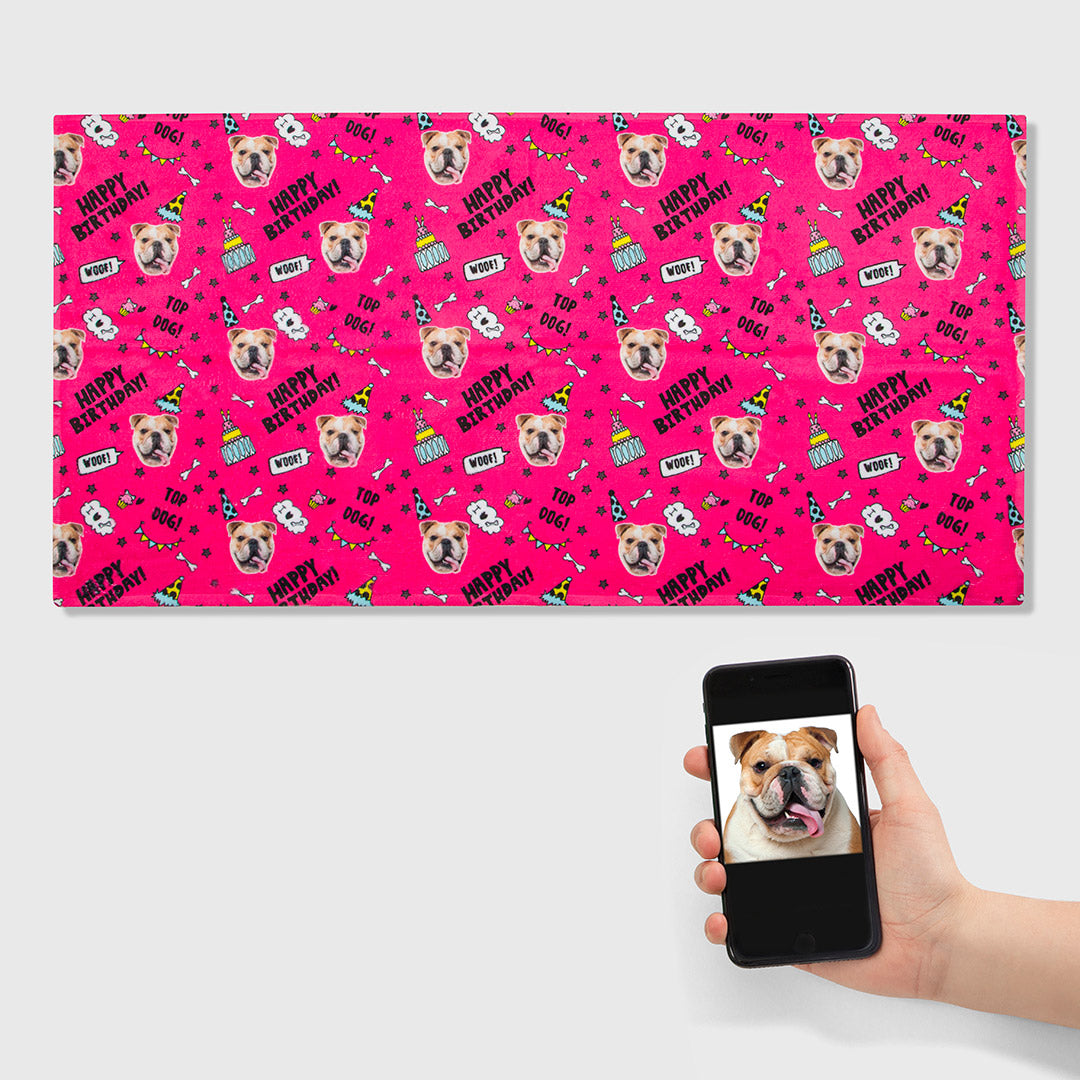 Top Dog Birthday Personalized Towel