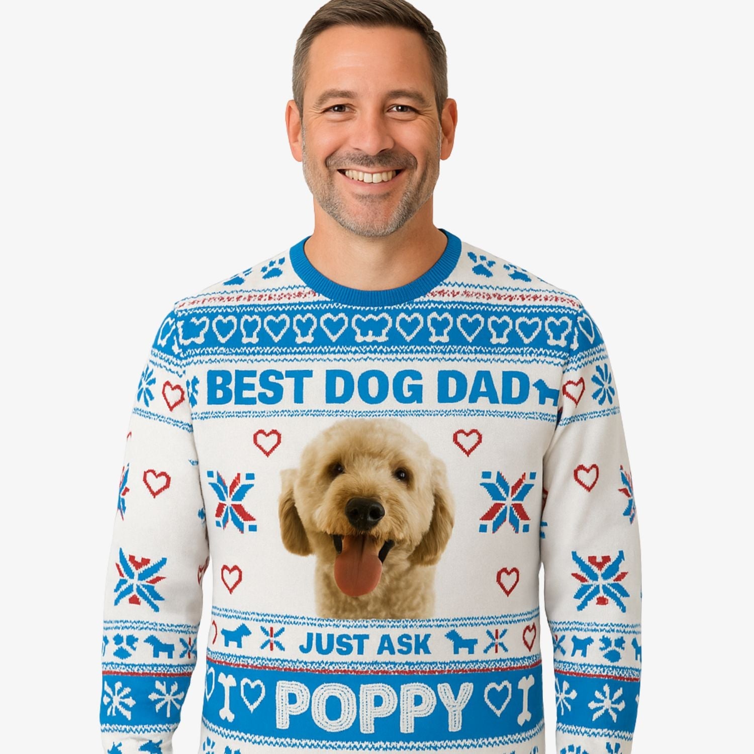 The Best Dog Dad Personalized Christmas Sweater