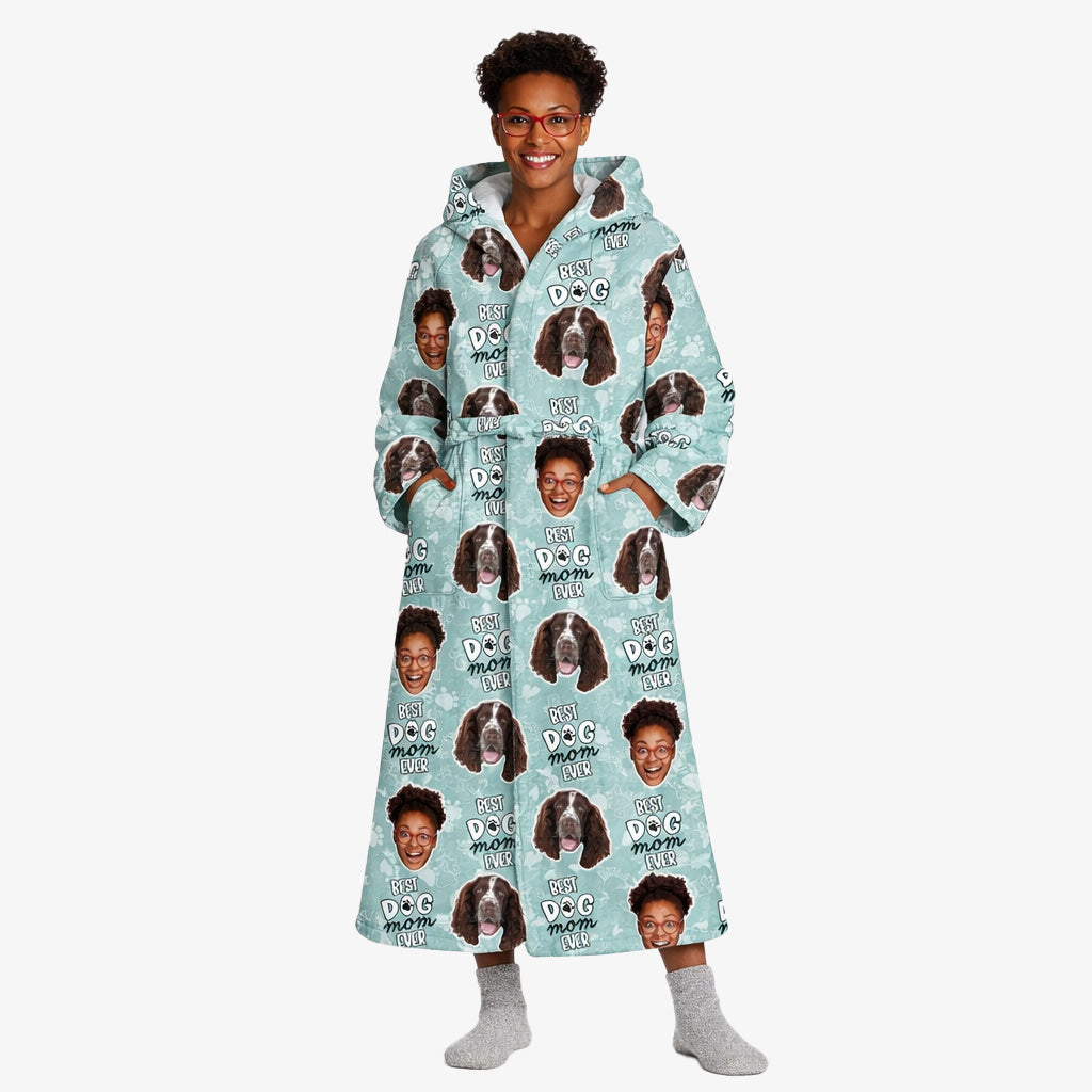 Best Dog Mom Ever Personalized Bathrobe