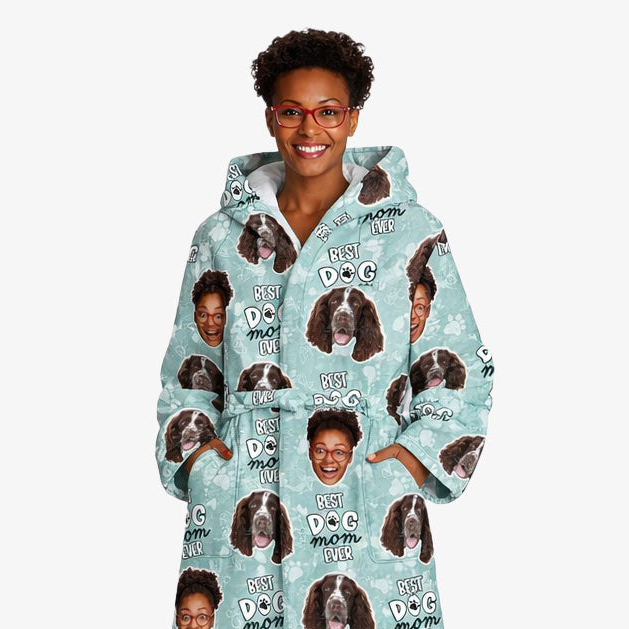 Best Dog Mom Ever Personalized Bathrobe