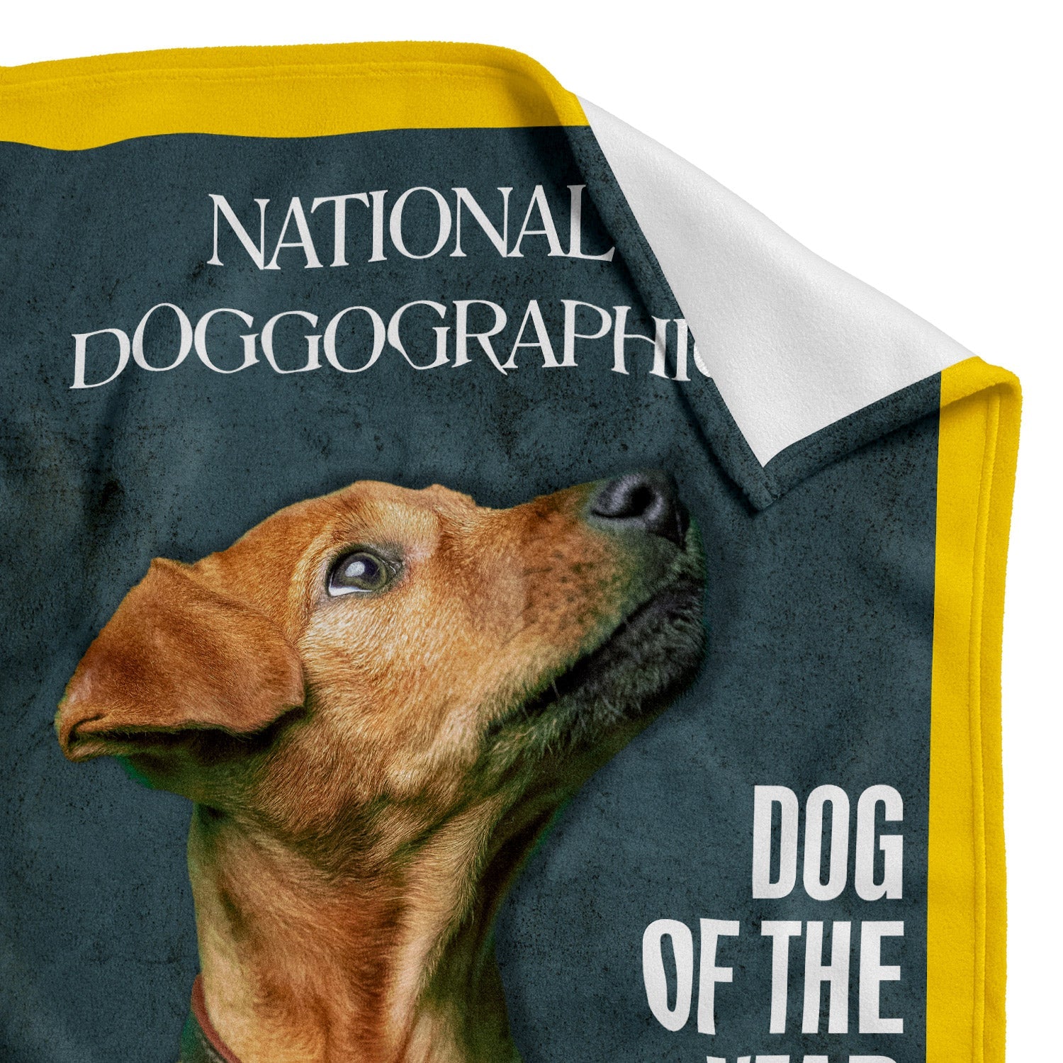 National Doggographic Magazine Cover Personalized Dog Blanket