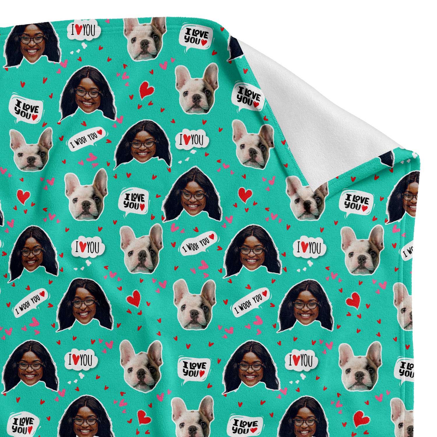 I Woof You Personalized Blanket