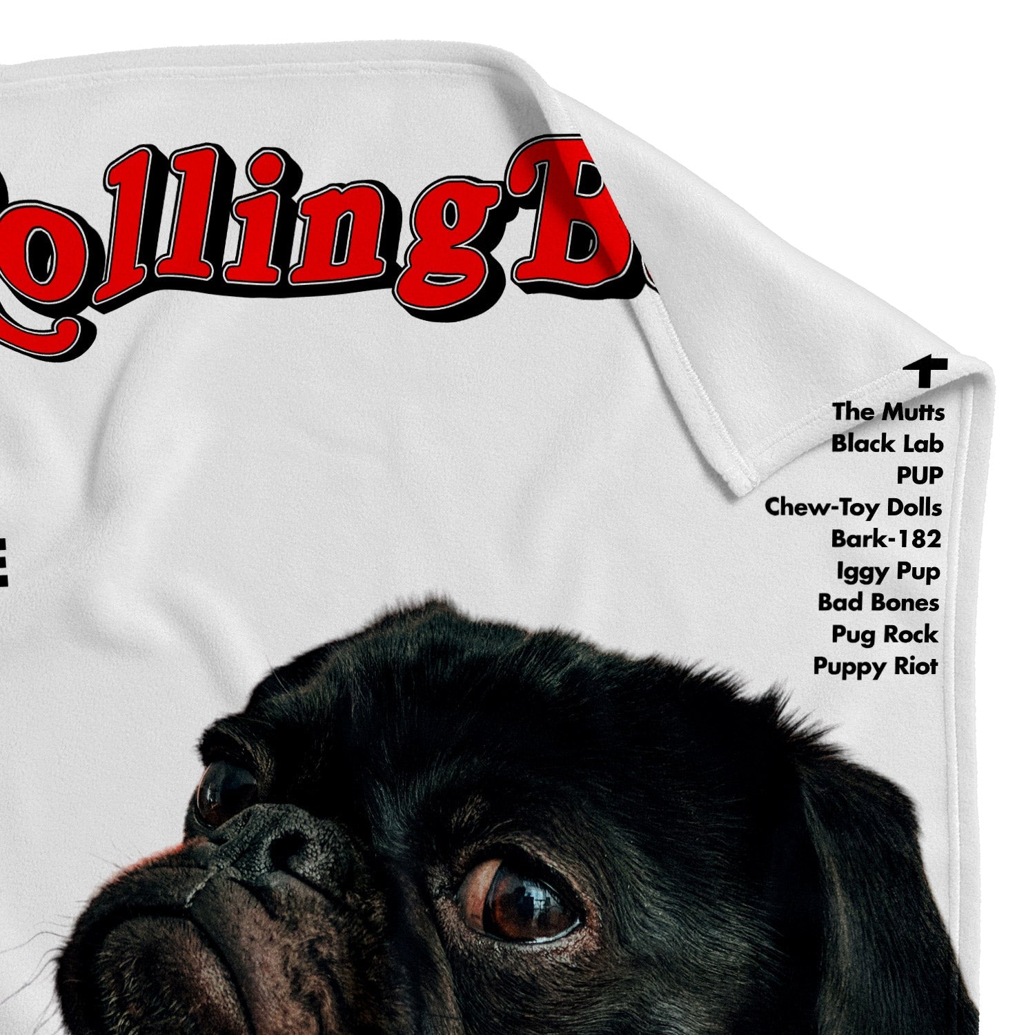 RollingBone Music Magazine Cover Personalized Dog Blanket