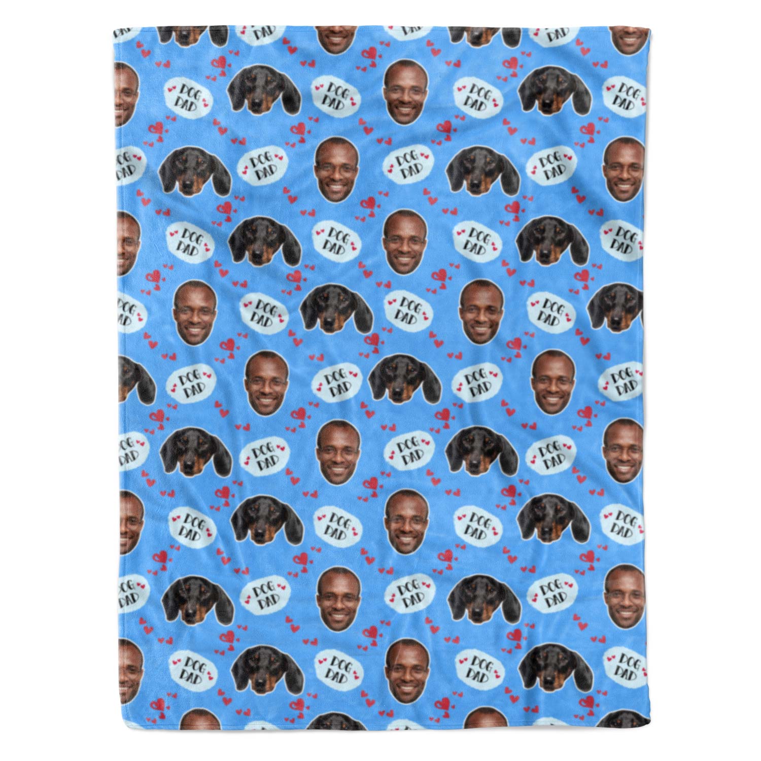 Dog Dad Personalized Blanket
