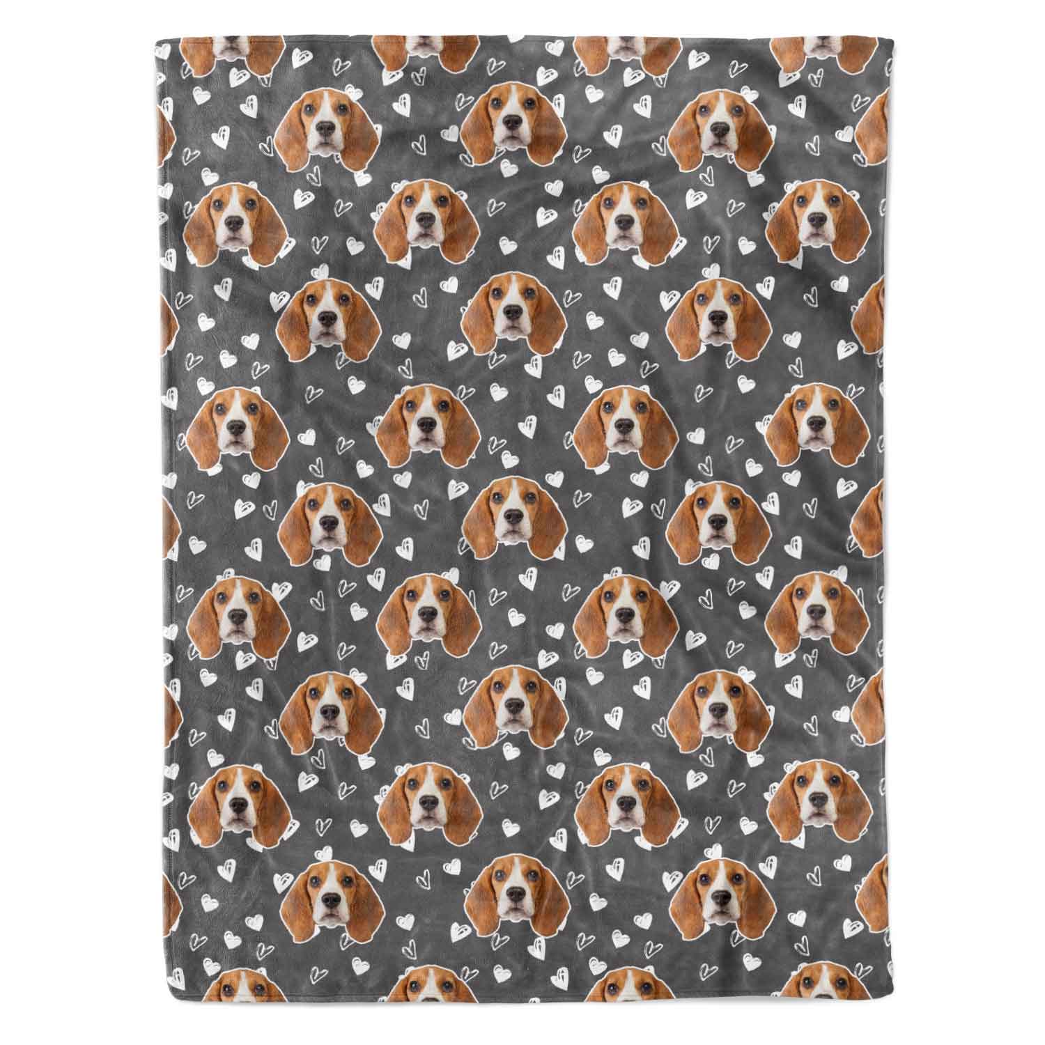 Dog Hearts Personalized Blanket