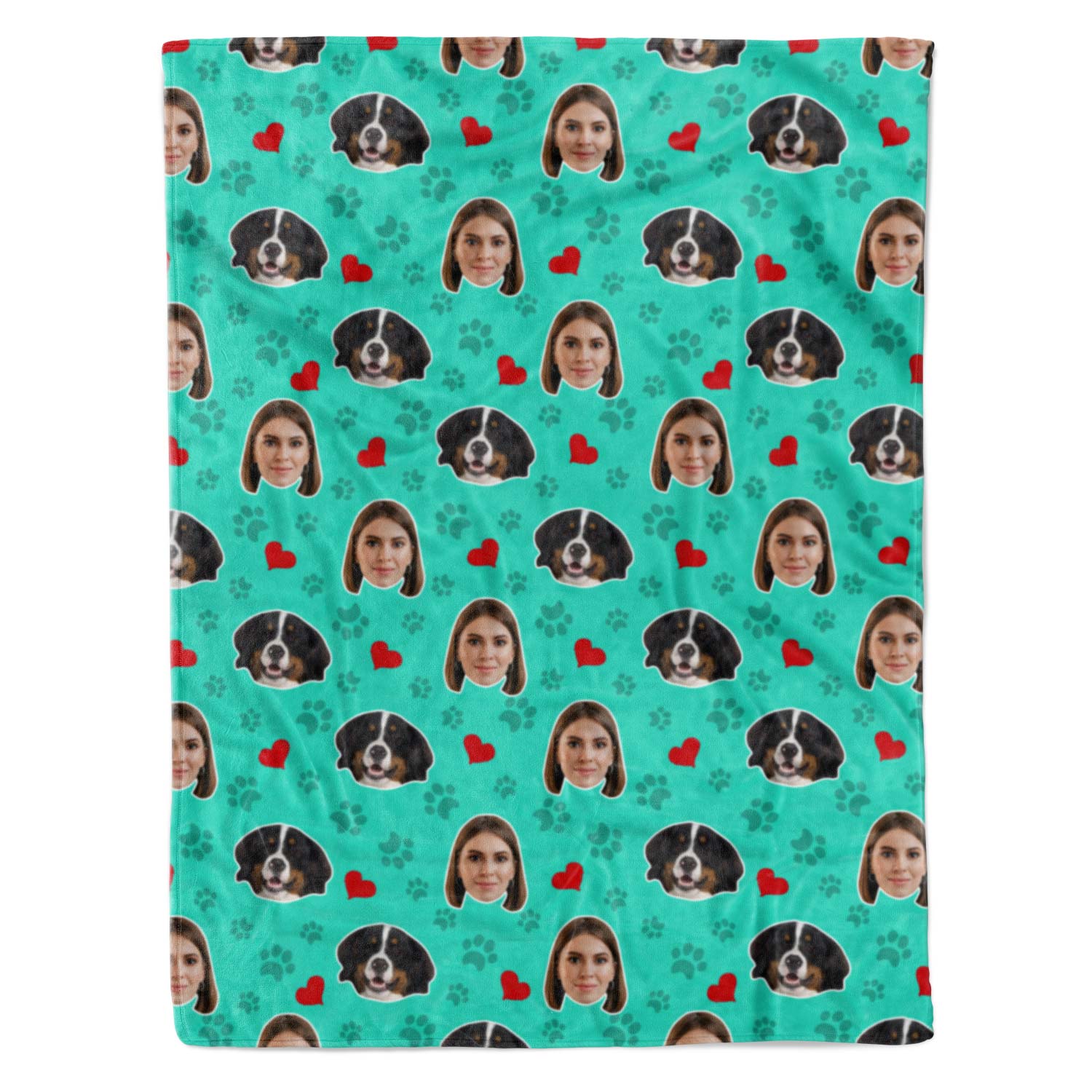 Paws and Hearts Personalized Blanket