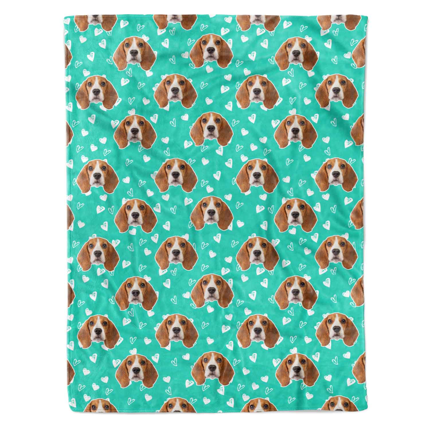 Dog Hearts Personalized Blanket