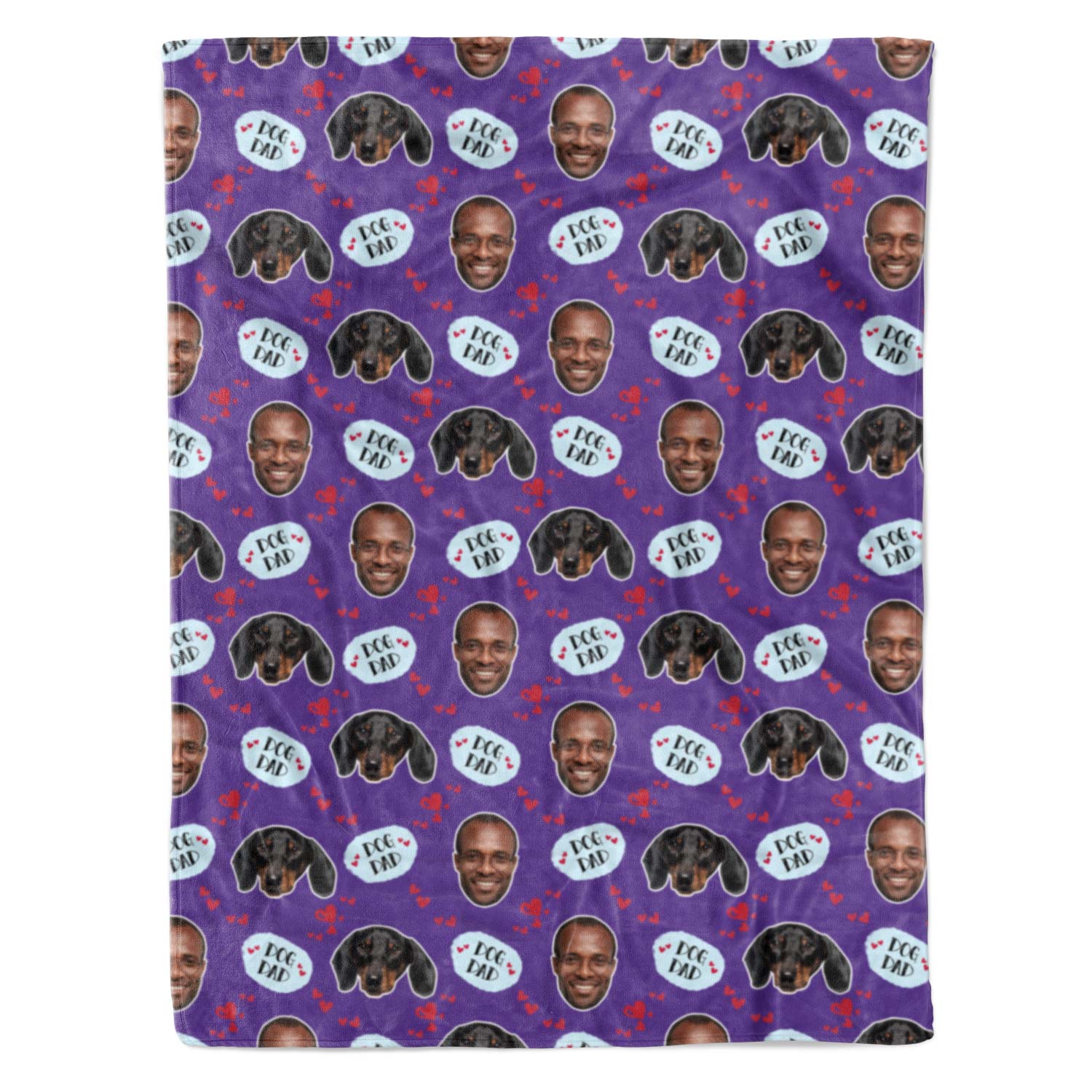 Dog Dad Personalized Blanket