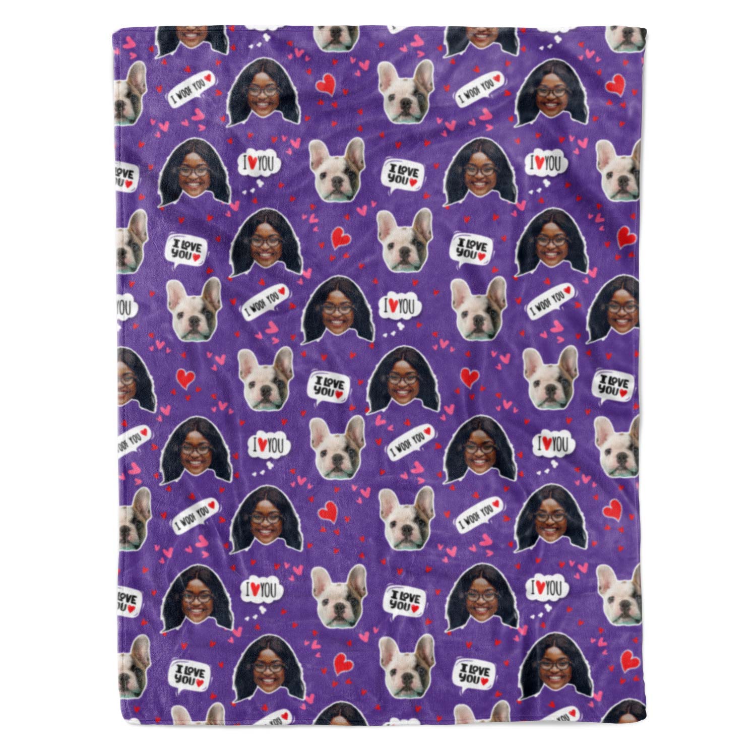 I Woof You Personalized Blanket