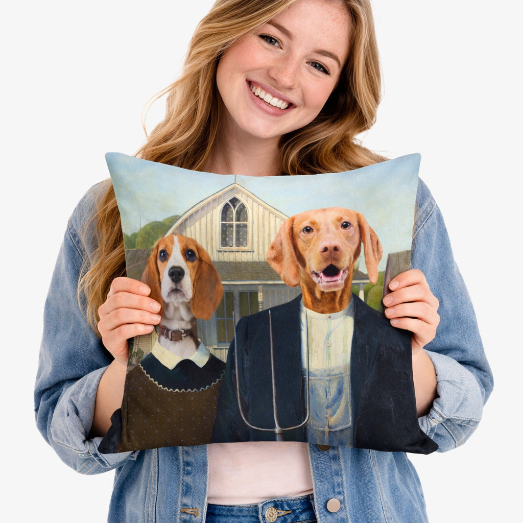 Dog Gothic Couple Cushion