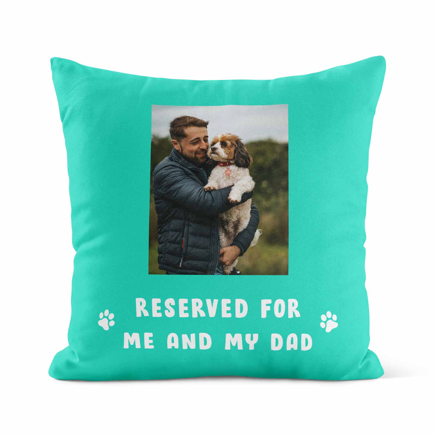Reserved For Me & My Dad Custom Dog Photo Cushion