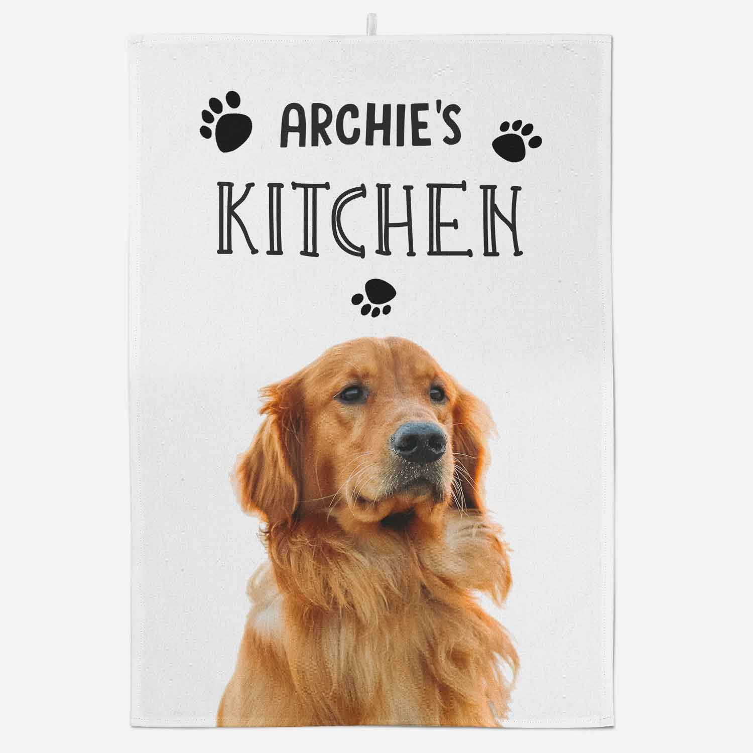 (Dog Name's) Kitchen Personalized Dish Towel