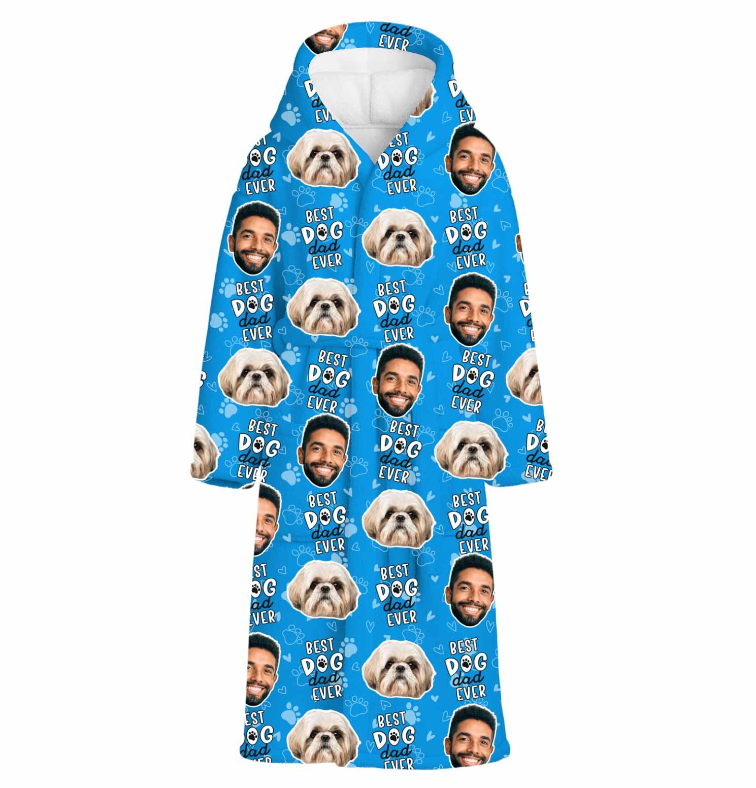 Best Dog Dad Ever Personalized Bathrobe
