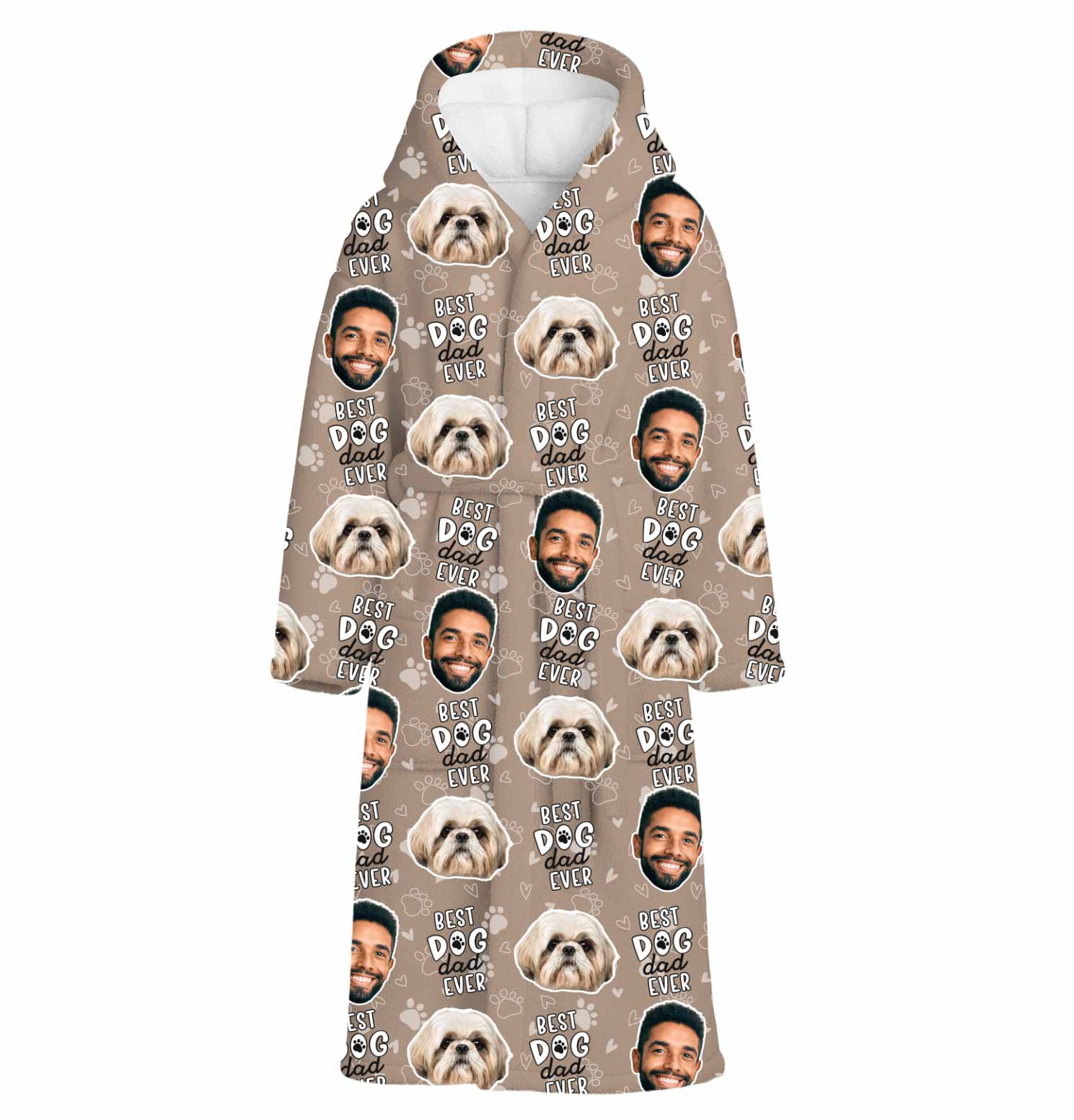 Best Dog Dad Ever Personalized Bathrobe