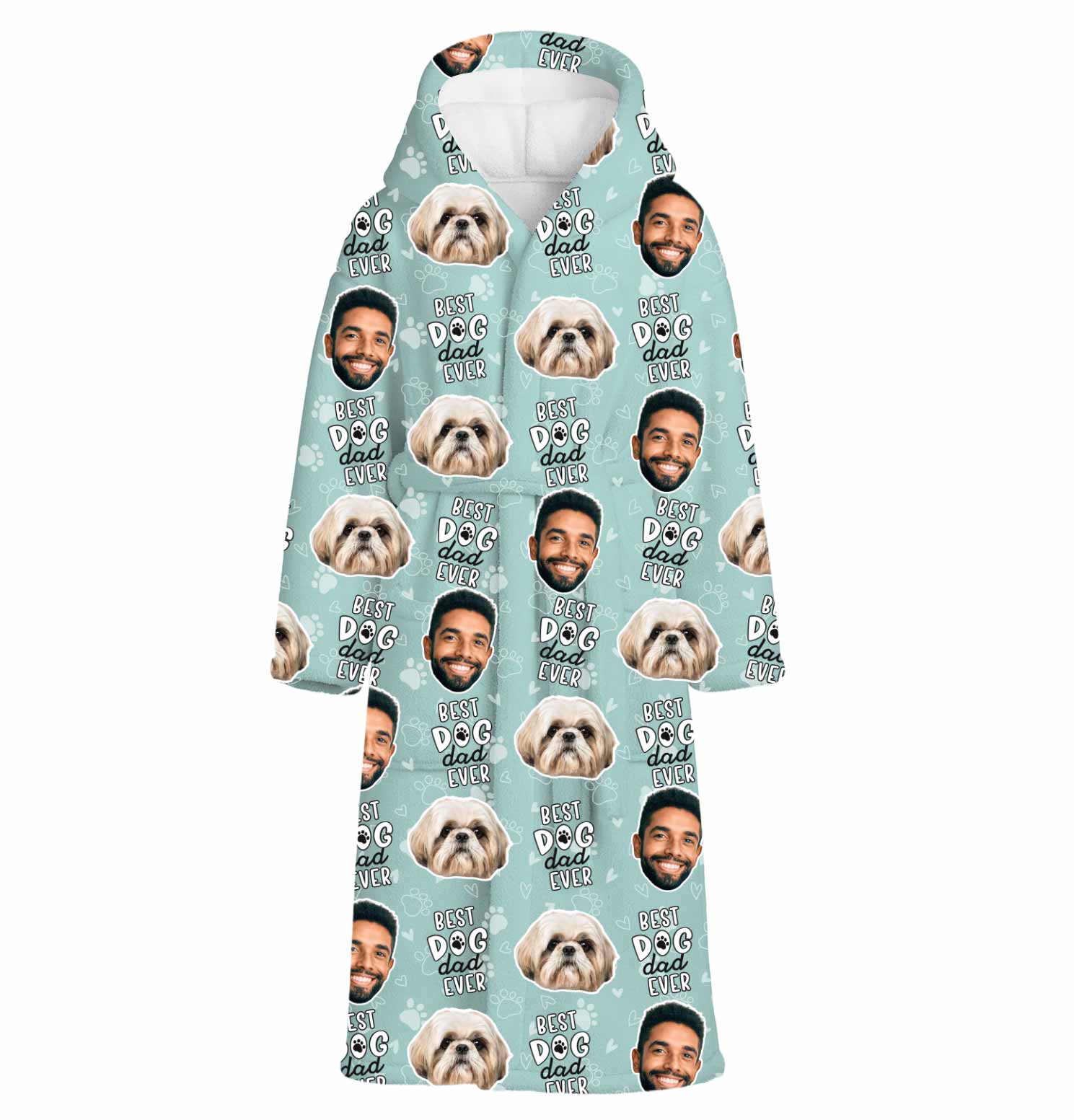 Best Dog Dad Ever Personalized Bathrobe