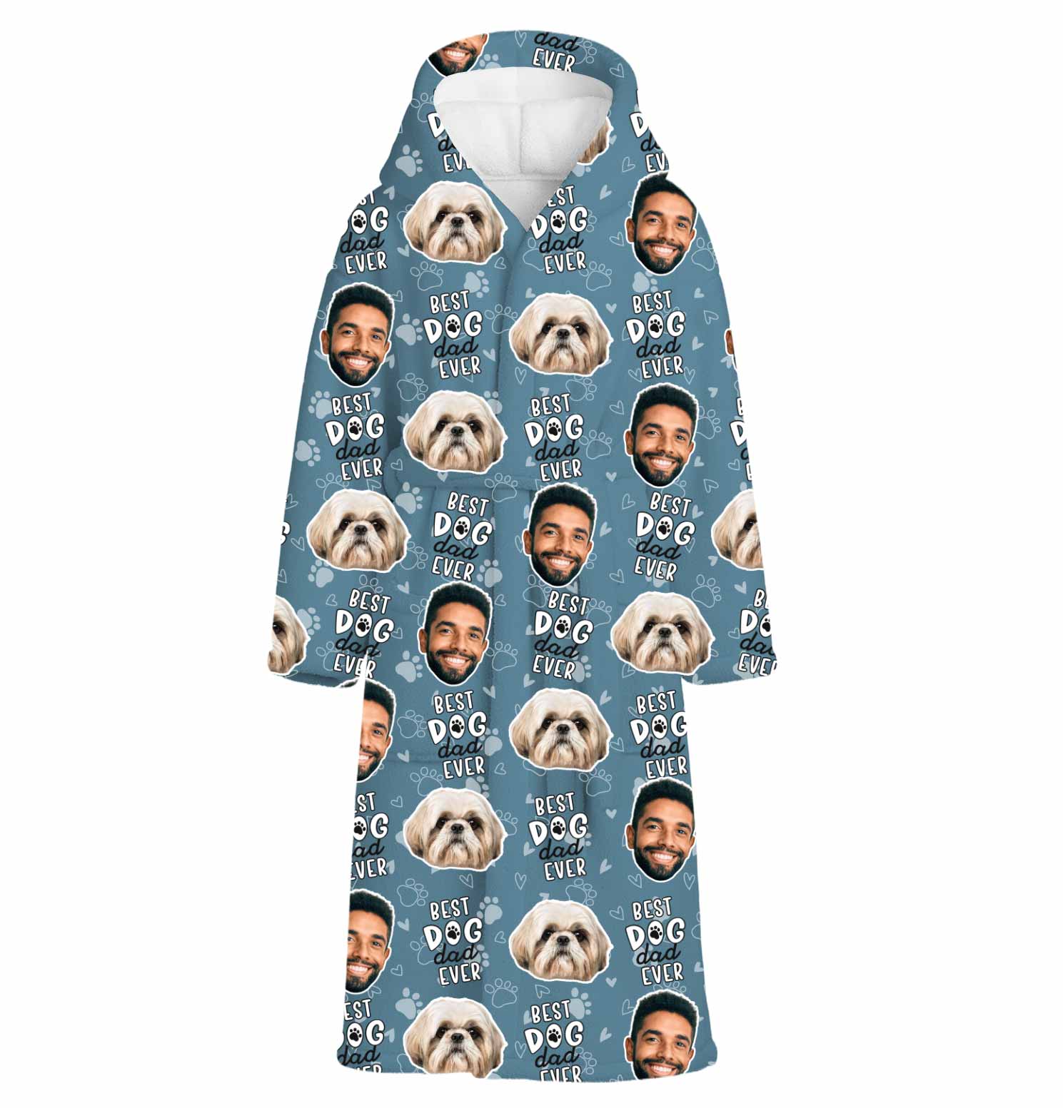 Best Dog Dad Ever Personalized Bathrobe
