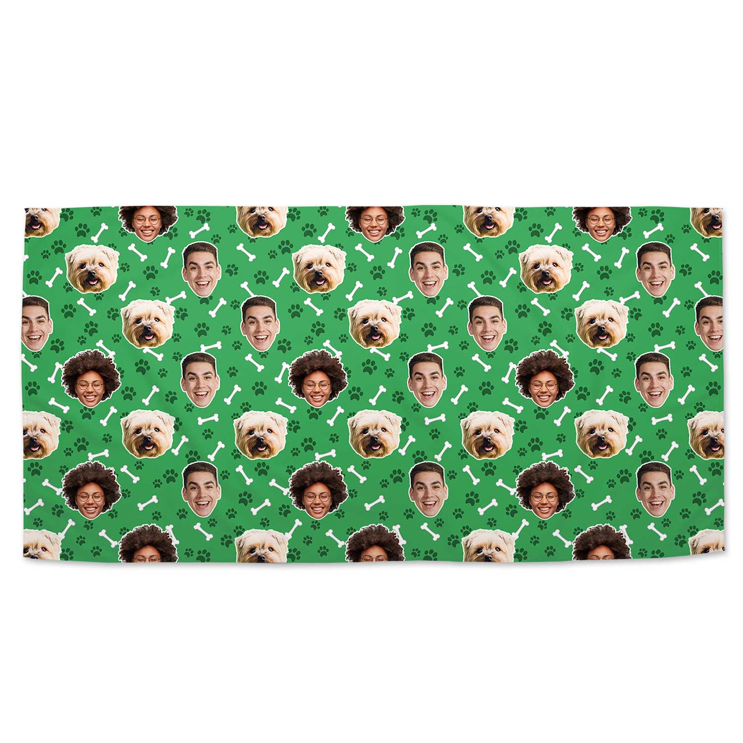 Dogzy Bones Print Personalized Dog Towel