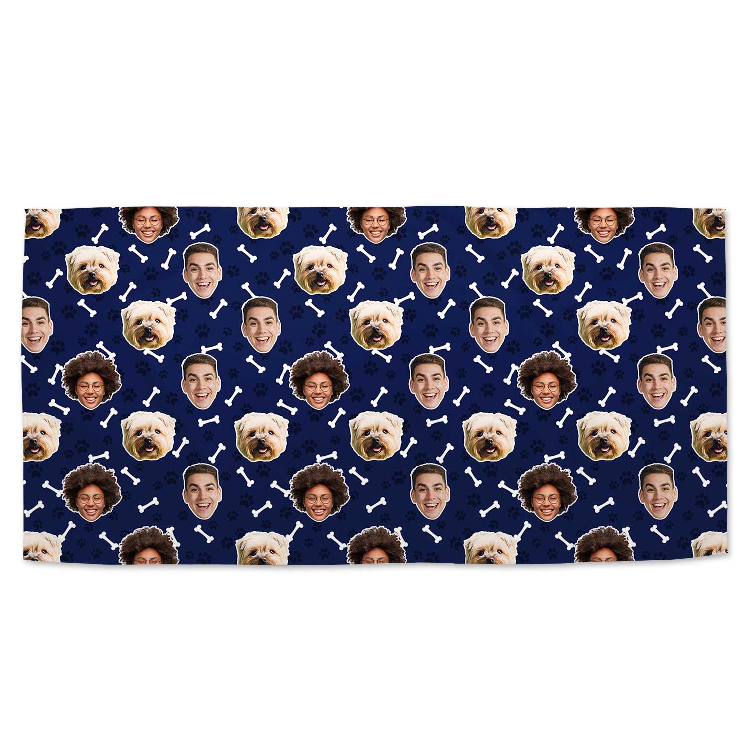 Dogzy Bones Print Personalized Dog Towel