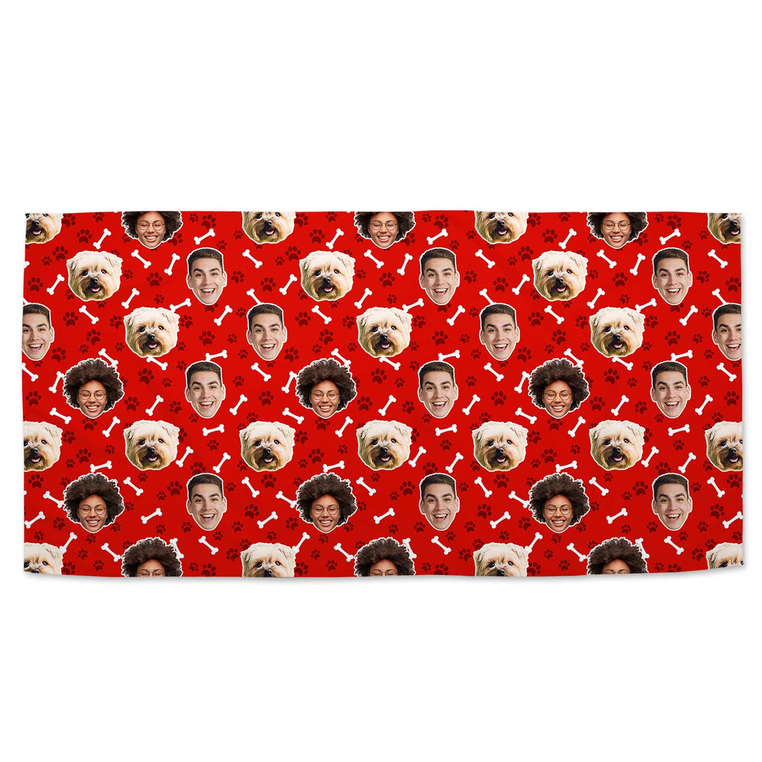 Dogzy Bones Print Personalized Dog Towel