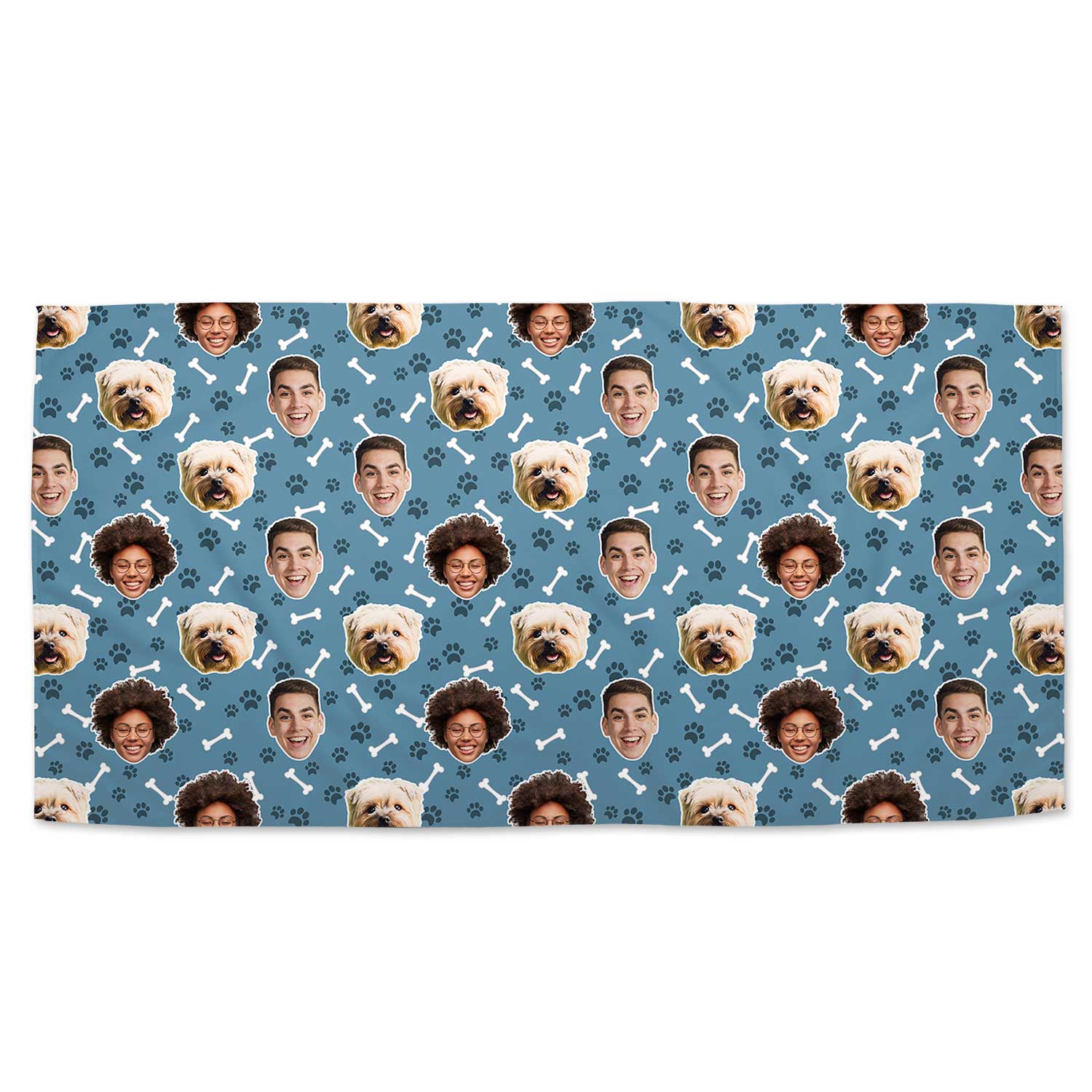 Dogzy Bones Print Personalized Dog Towel