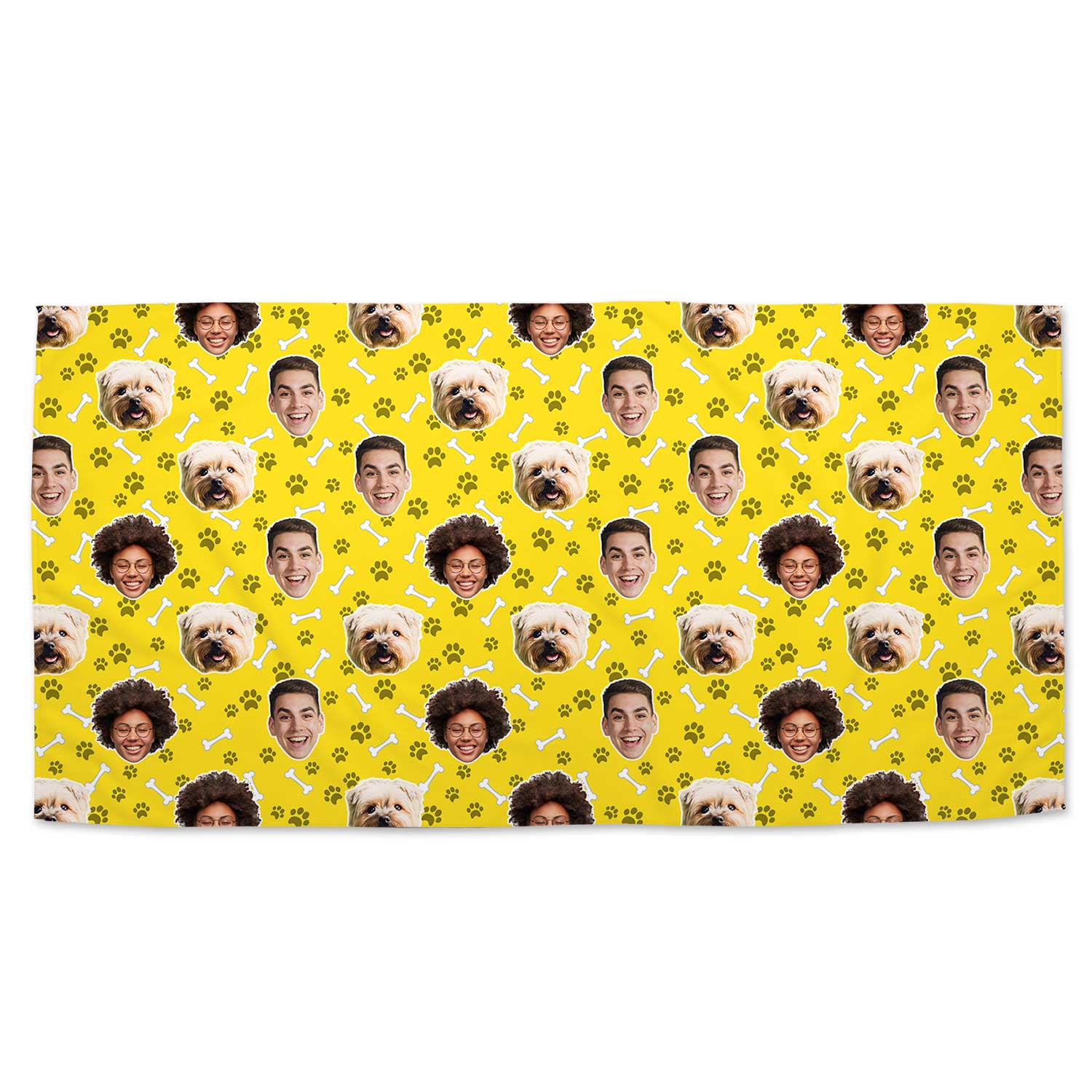 Dogzy Bones Print Personalized Dog Towel