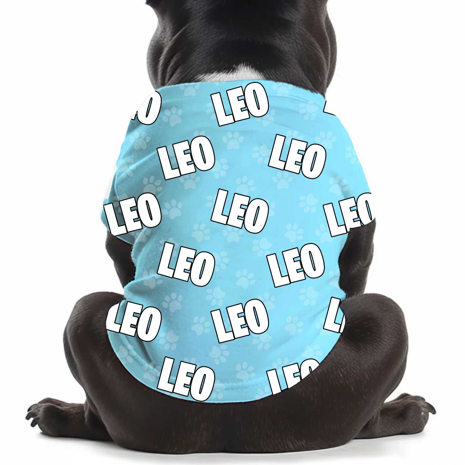 Dog Name Paw Print Personalized Dog T Shirt