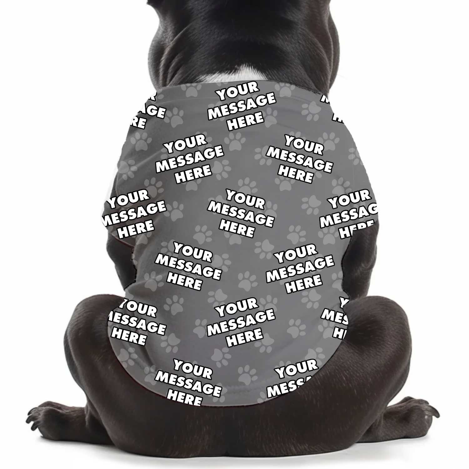 Your Message Personalized Dog T Shirt