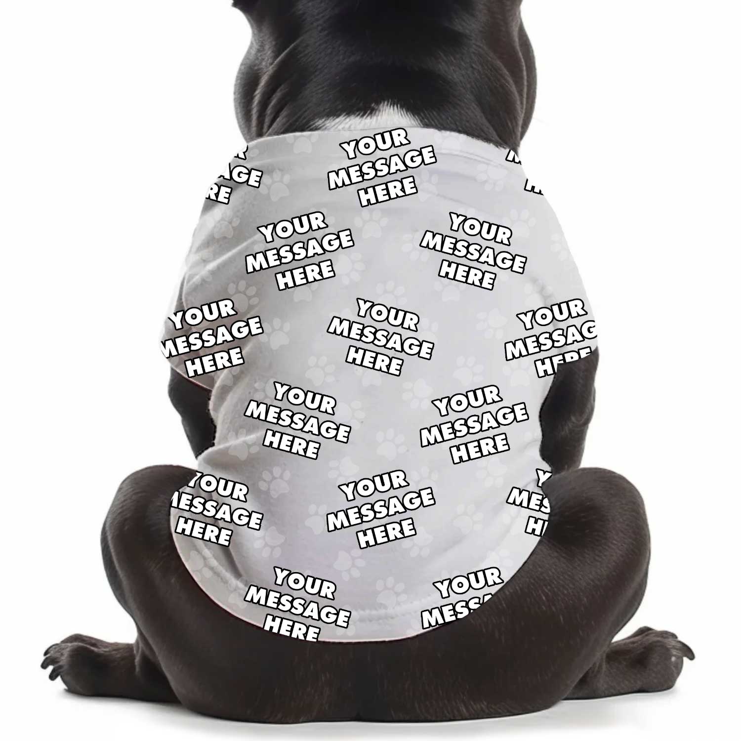Your Message Personalized Dog T Shirt