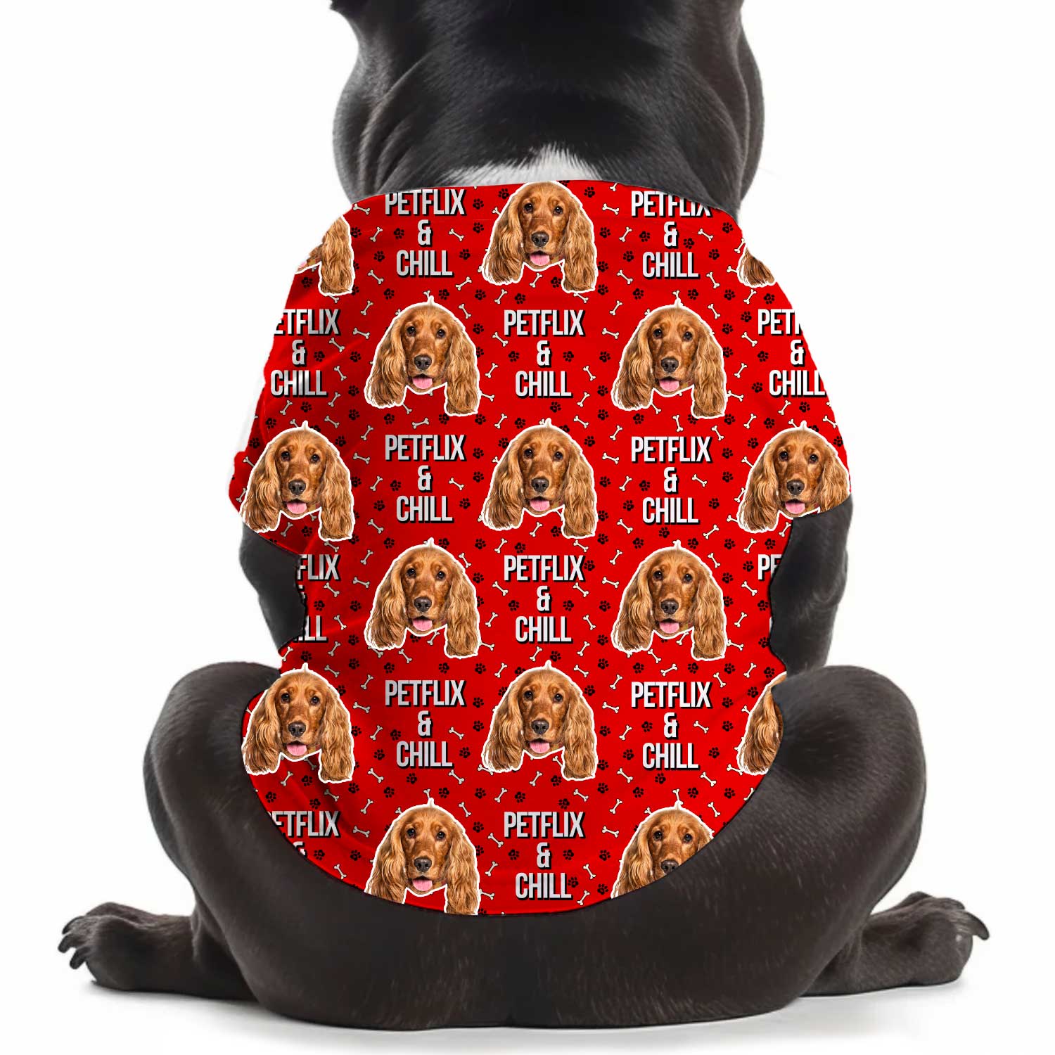 Petflix and Chill Personalized Dog T Shirt