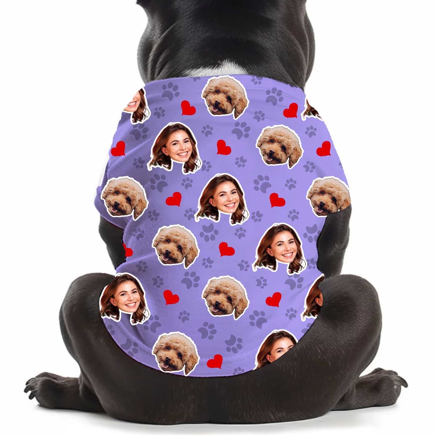 Paws and Hearts Personalized Dog T Shirt