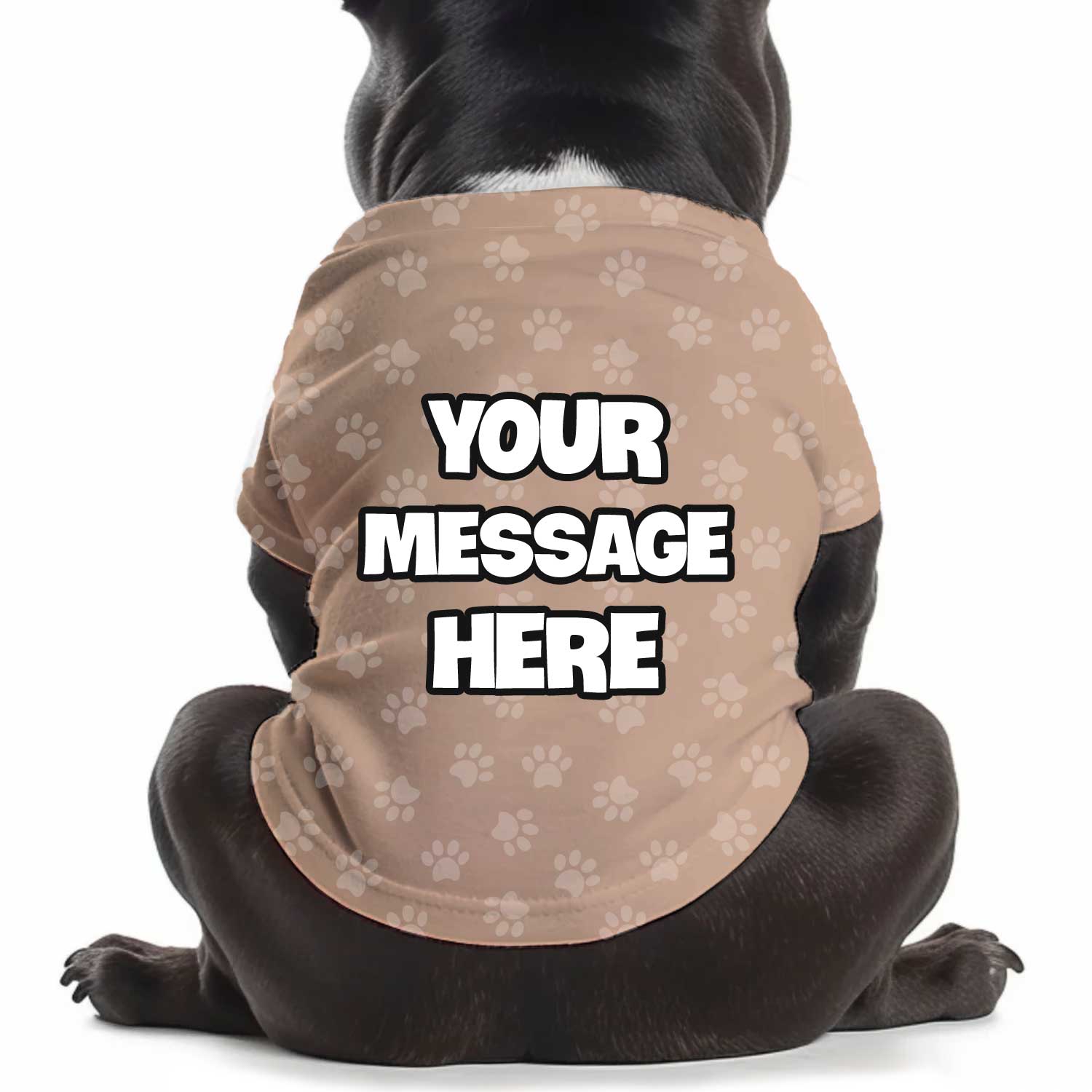 Custom Message Personalized Dog T Shirt
