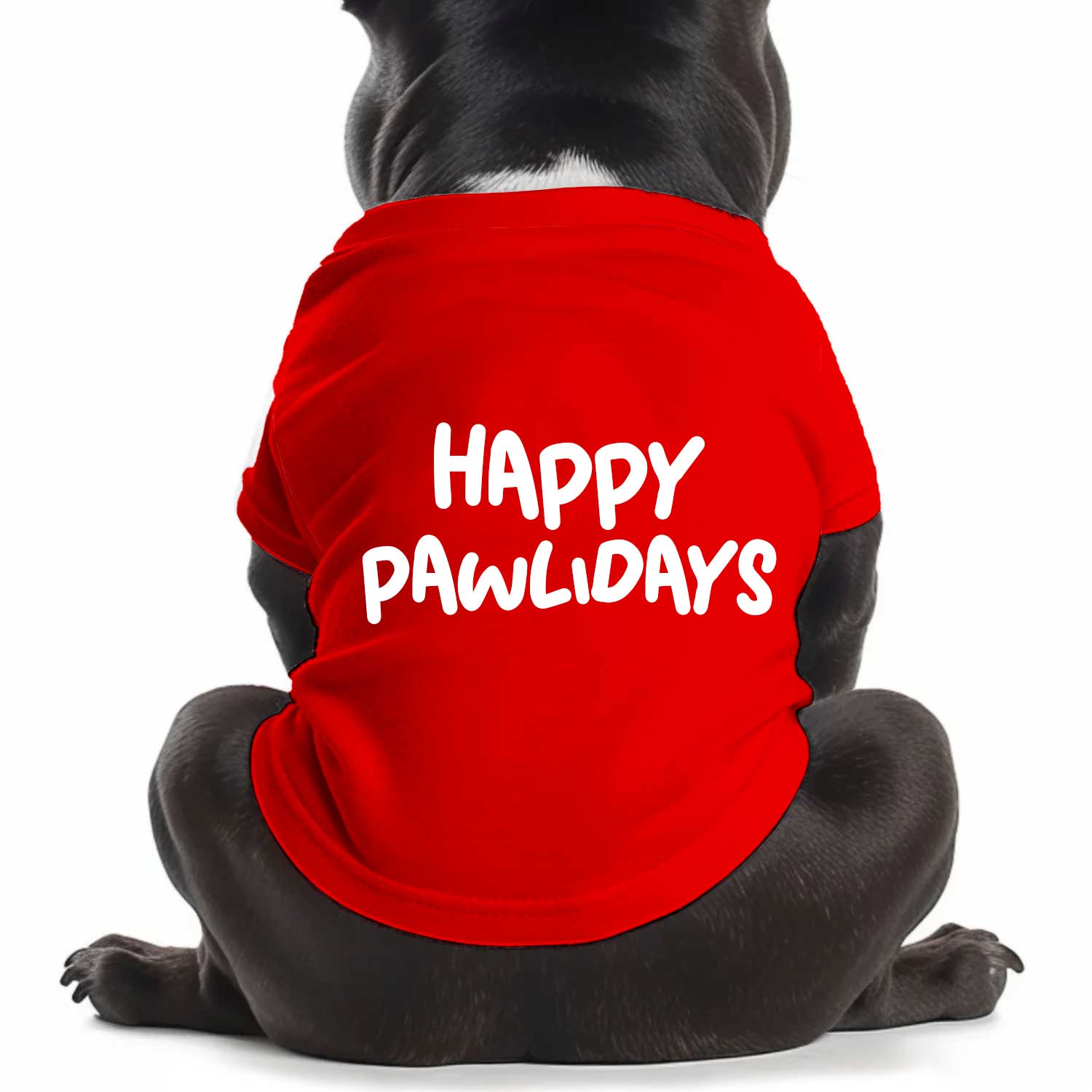 Happy Pawlidays Christmas Dog T Shirt