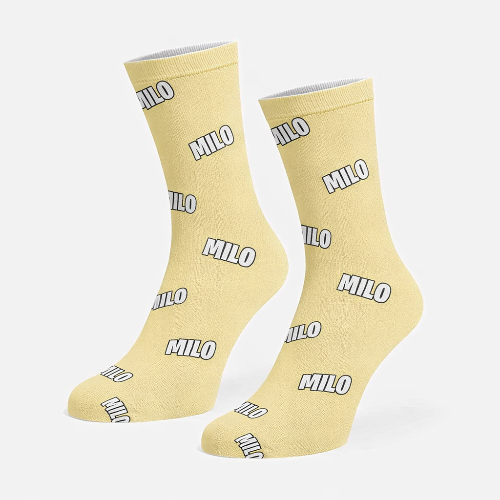 Custom Name Print Personalized Dog Socks