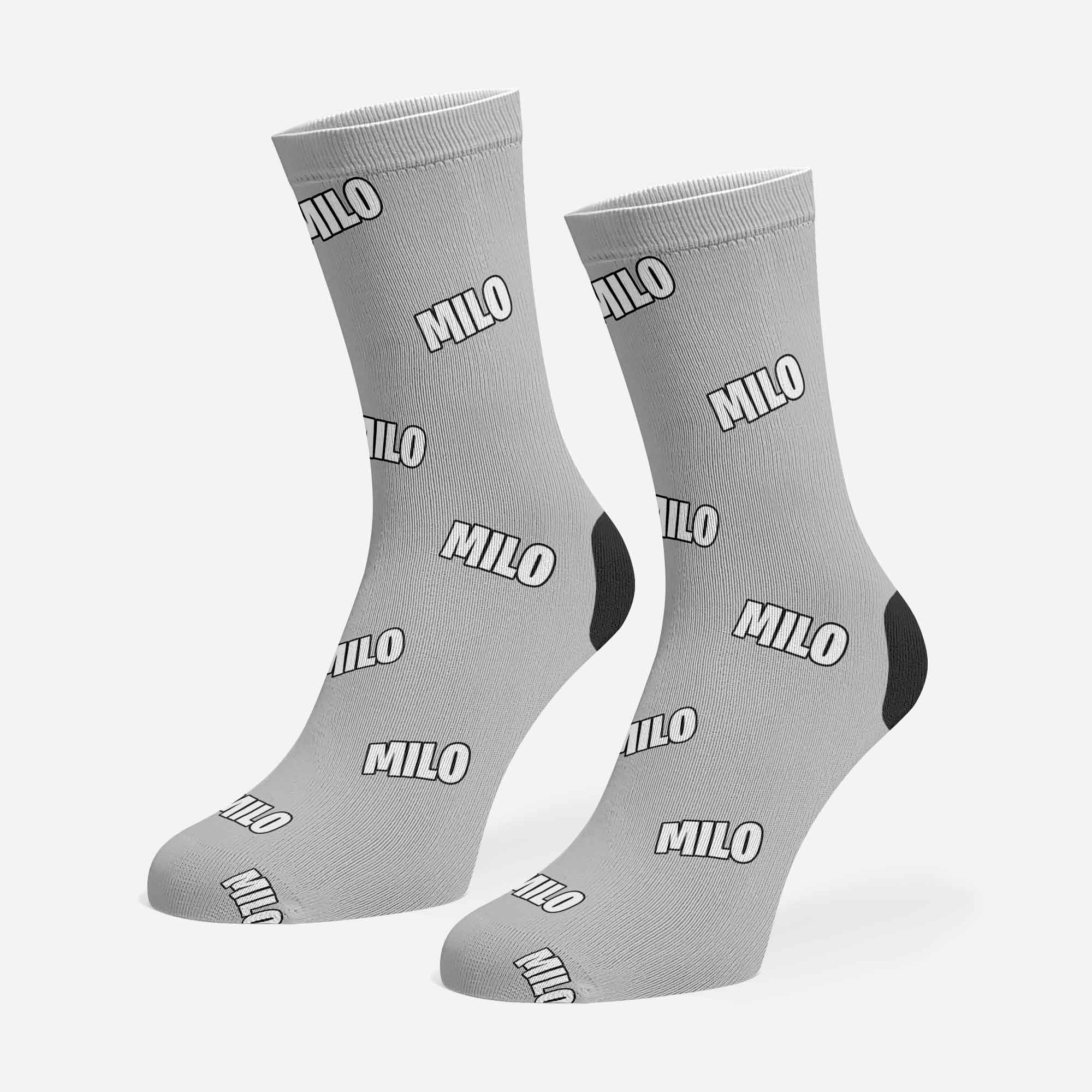 Custom Name Print Personalized Dog Socks